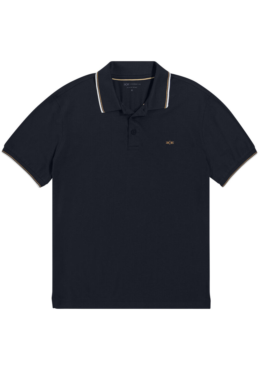 Camisa Polo Masculina em Malha Piquet, MARINHO IMPERIO. Camisa Polo Masculina em Malha Piquet, MARINHO IMPERIO, large.