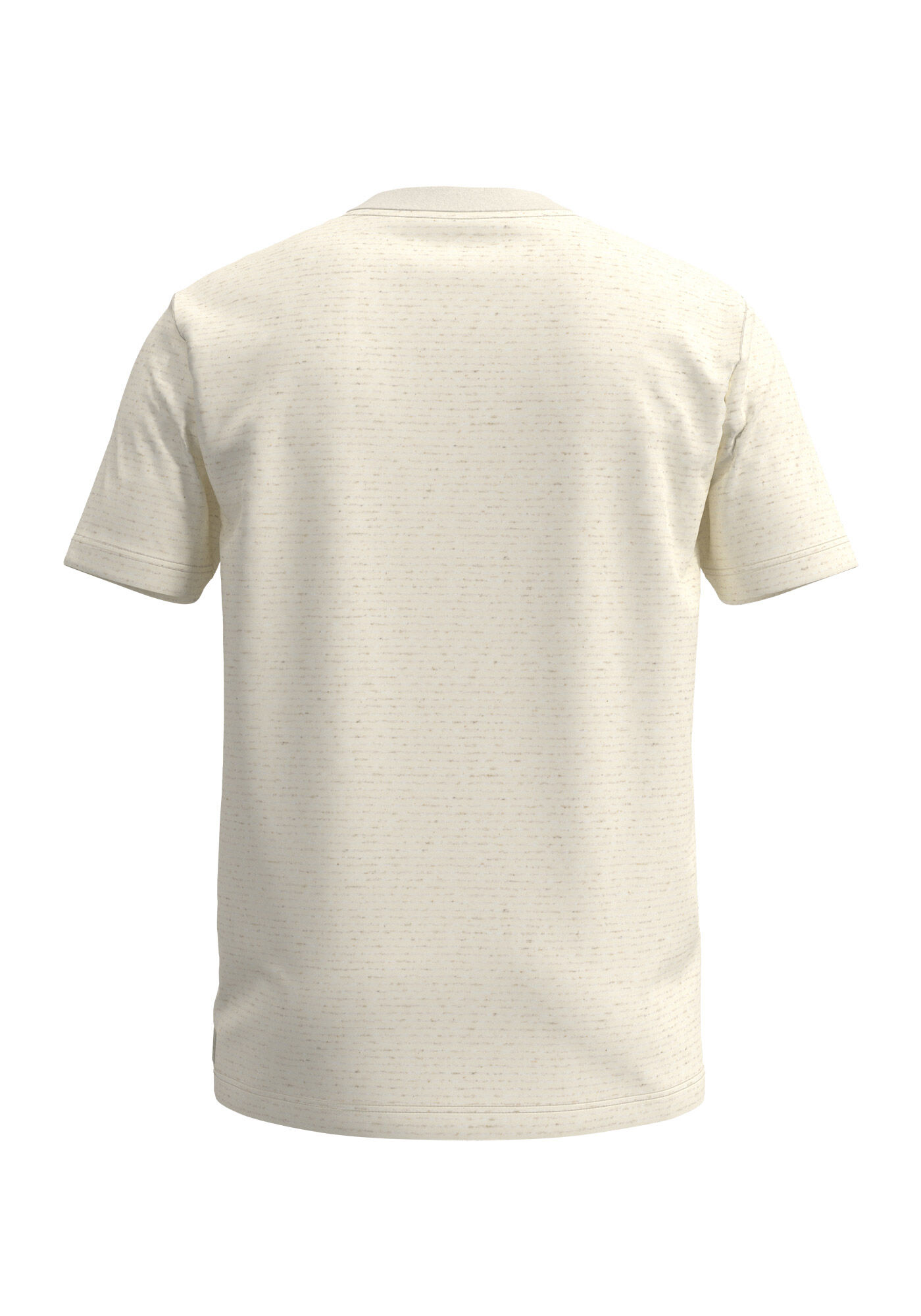 Camisa Com Gola Padre Em Malha Listrada Com Linho, BRANCO OFF WHITE, large.