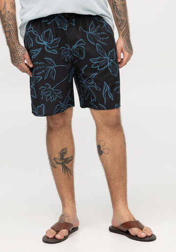 Shorts Masculino em Tecido Plano Estampado, MARINHO ACTION. Shorts Masculino em Tecido Plano Estampado, MARINHO ACTION, large.