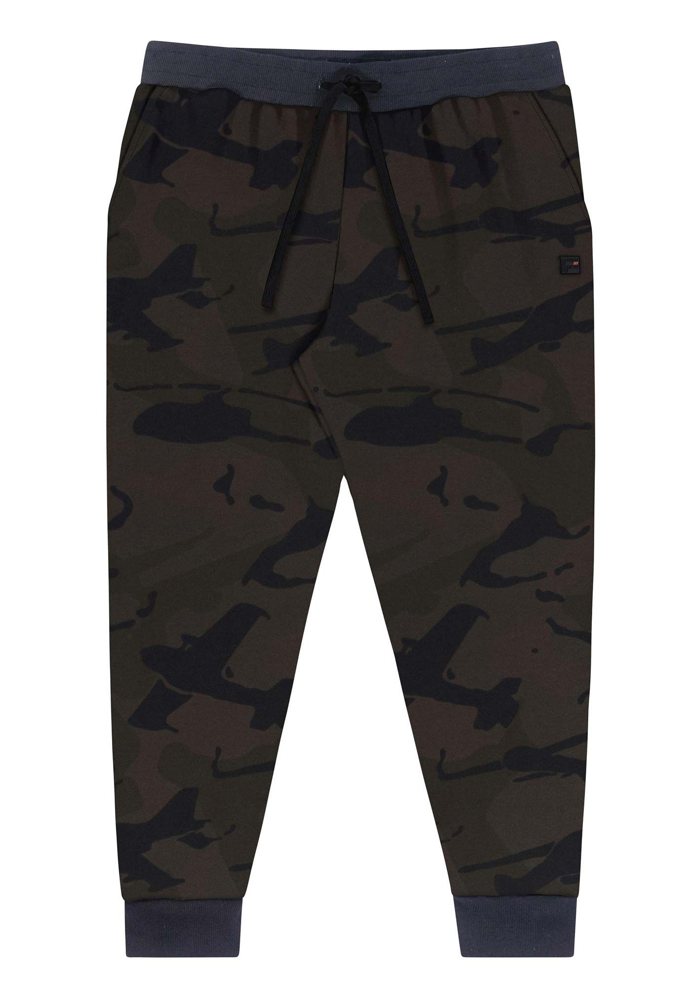 Calça moletom masculina slim camuflada hot sale