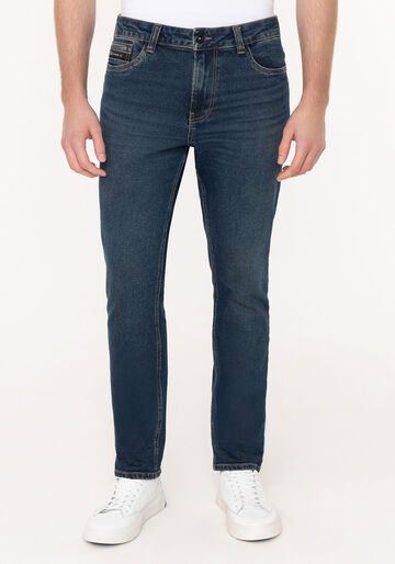 Calça Jeans Com Elastano Masculina Slim Turbofan, JEANS. Calça Jeans Com Elastano Masculina Slim Turbofan, JEANS, large.