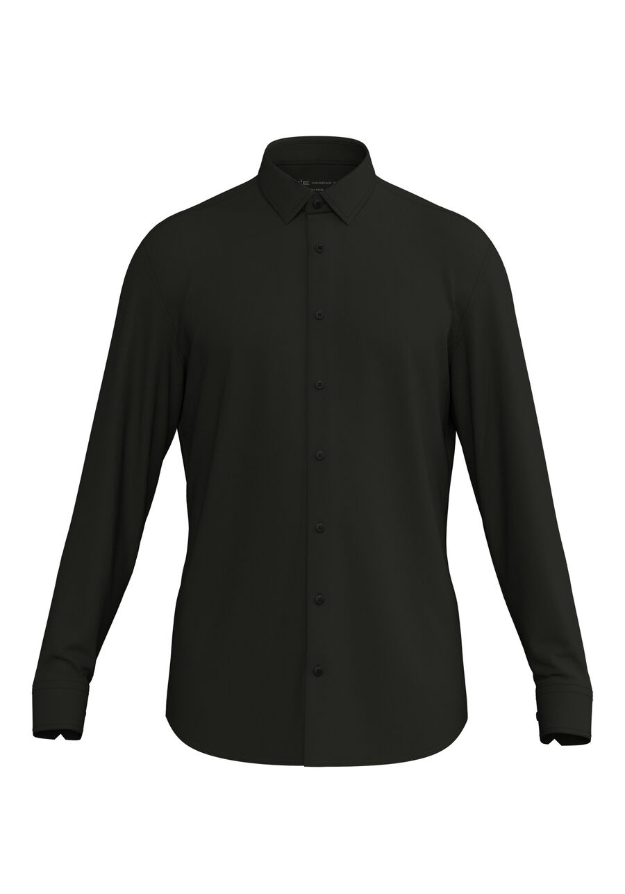 Camisa Slim Fit De Mangas Longas Com Proteção UV, PRETO. Camisa Slim Fit De Mangas Longas Com Proteção UV, PRETO, large.
