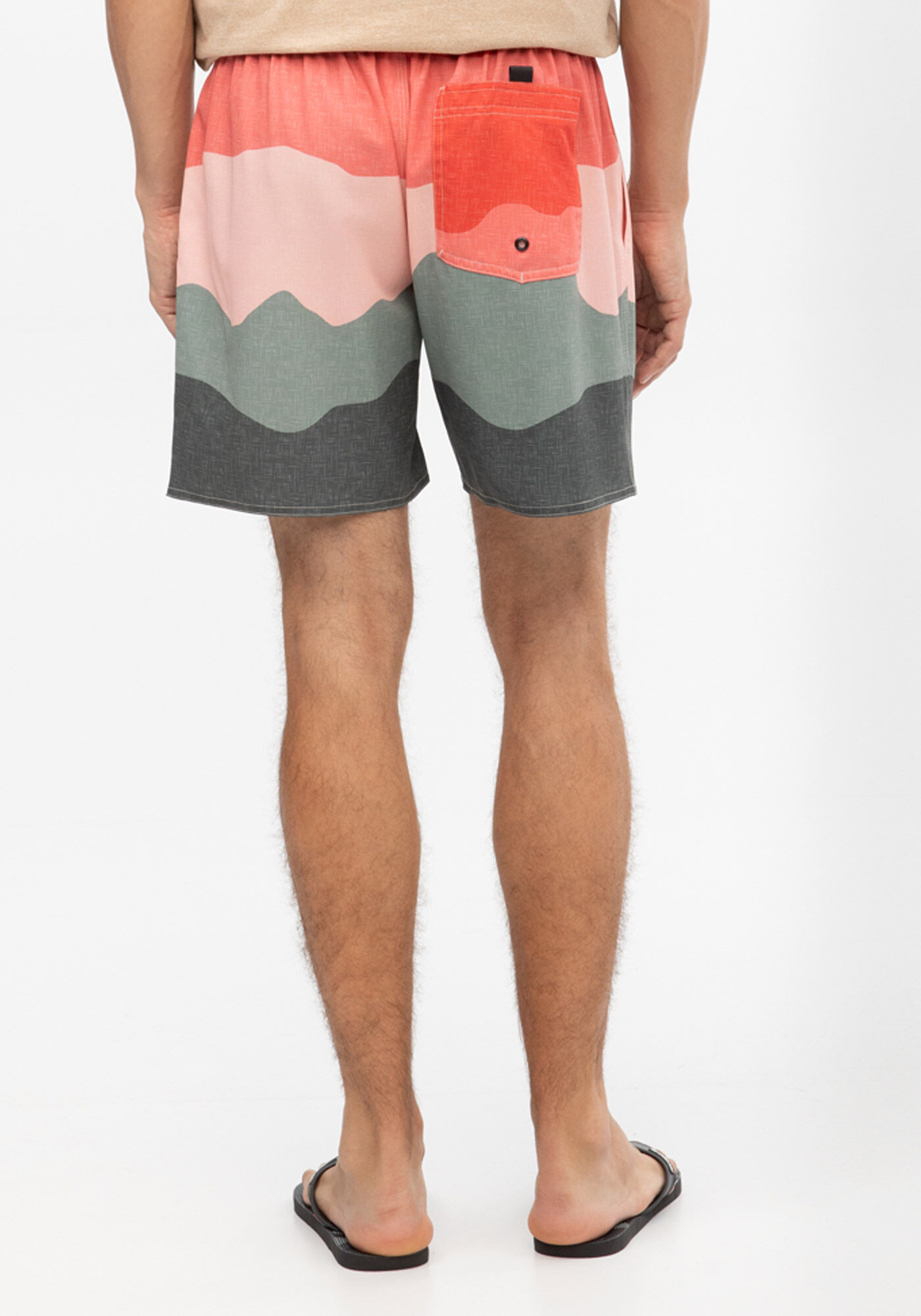 Shorts Tecido Plano Com Elastano, LARANJA GILD, large.