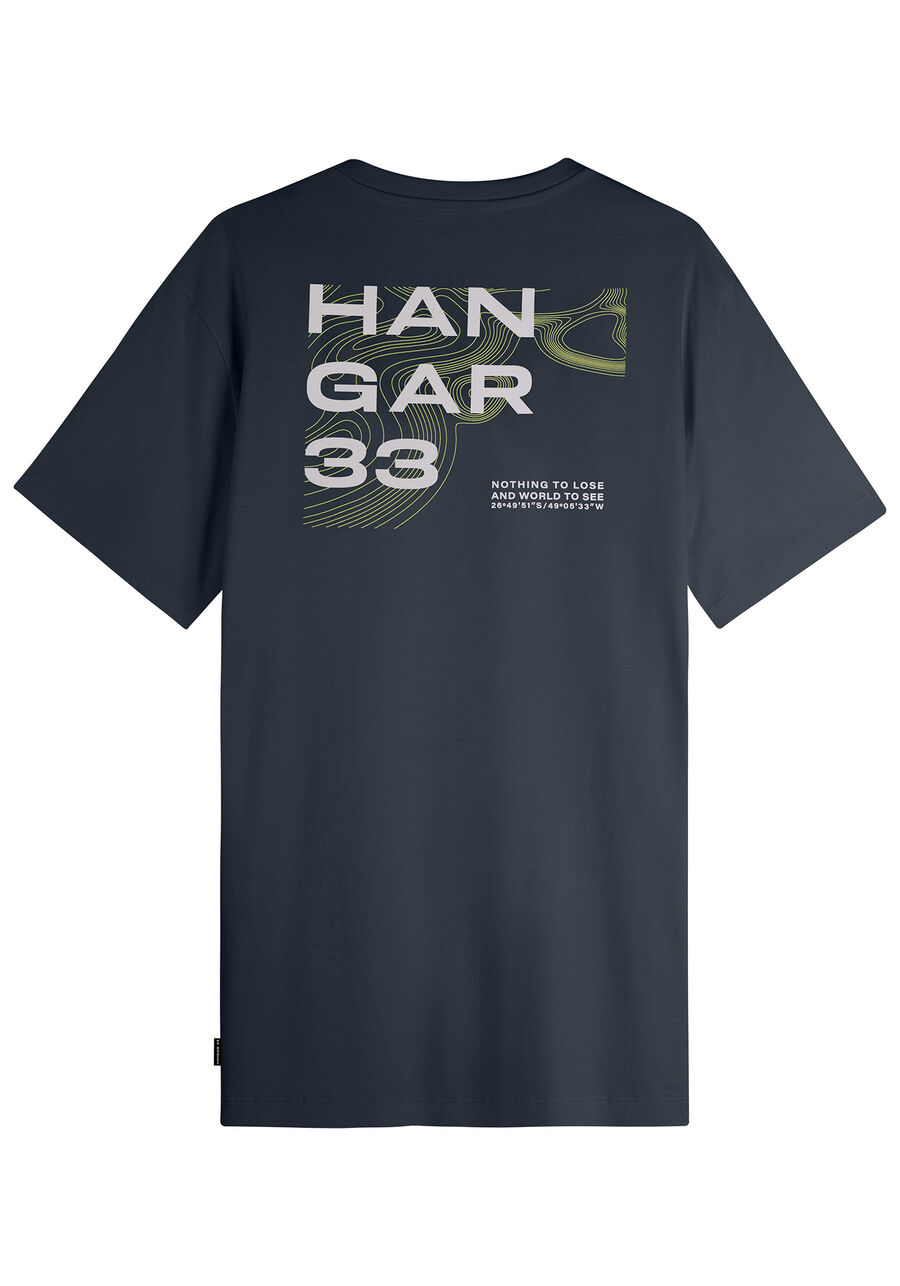Camiseta Masculina em Malha com Estampa Costas, CINZA NIGHTCALL. Camiseta Masculina em Malha com Estampa Costas, CINZA NIGHTCALL, large.