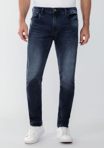 Calça Jeans Masculina Skinny Escura com Elastano, JEANS, large.