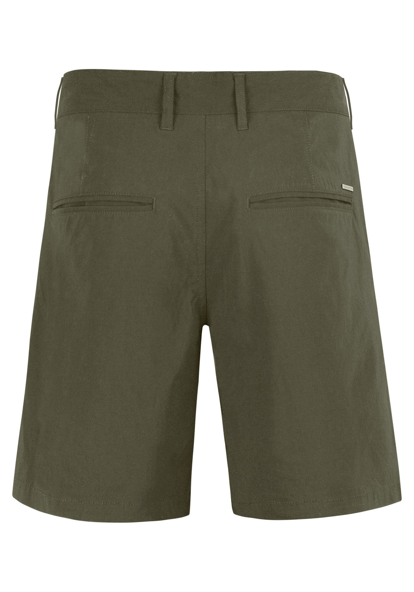 Shorts Em Tecido Plano Com Bolsos E Elastano, VERDE, large.