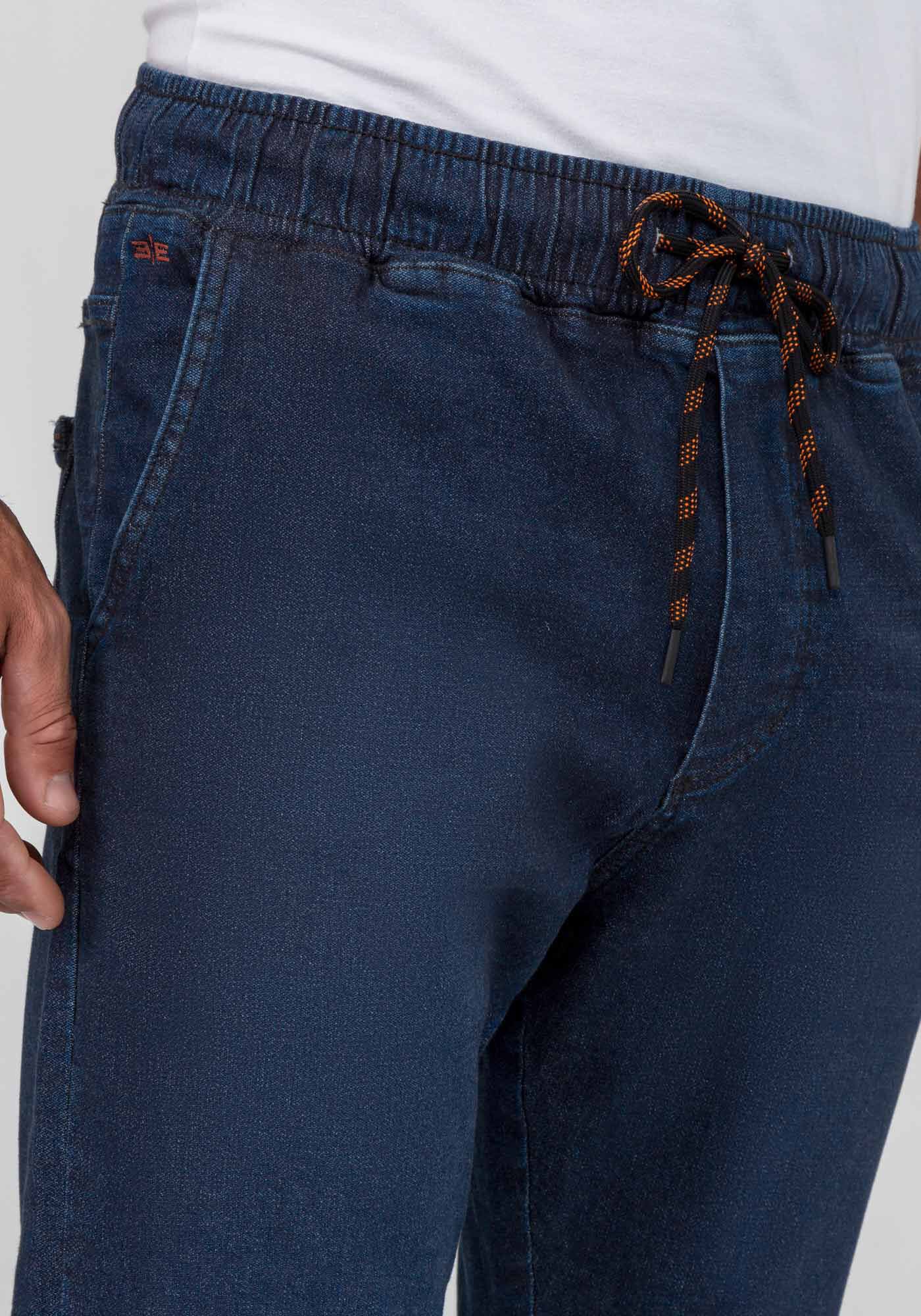 Calça jeans shop com cadarço masculina