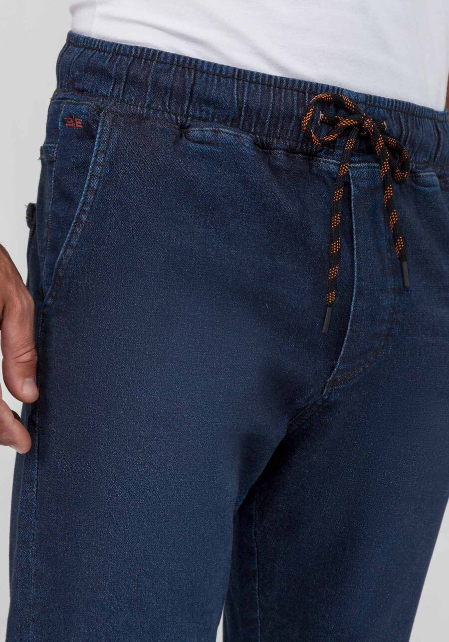 Calça Jeans Masculina Jogger com Cadarço, JEANS, large.