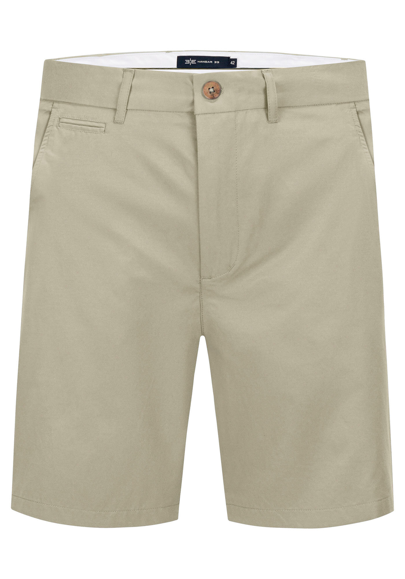 Bermuda Com Bolsos Em Tecido Plano, BEGE SYSTEM, large.