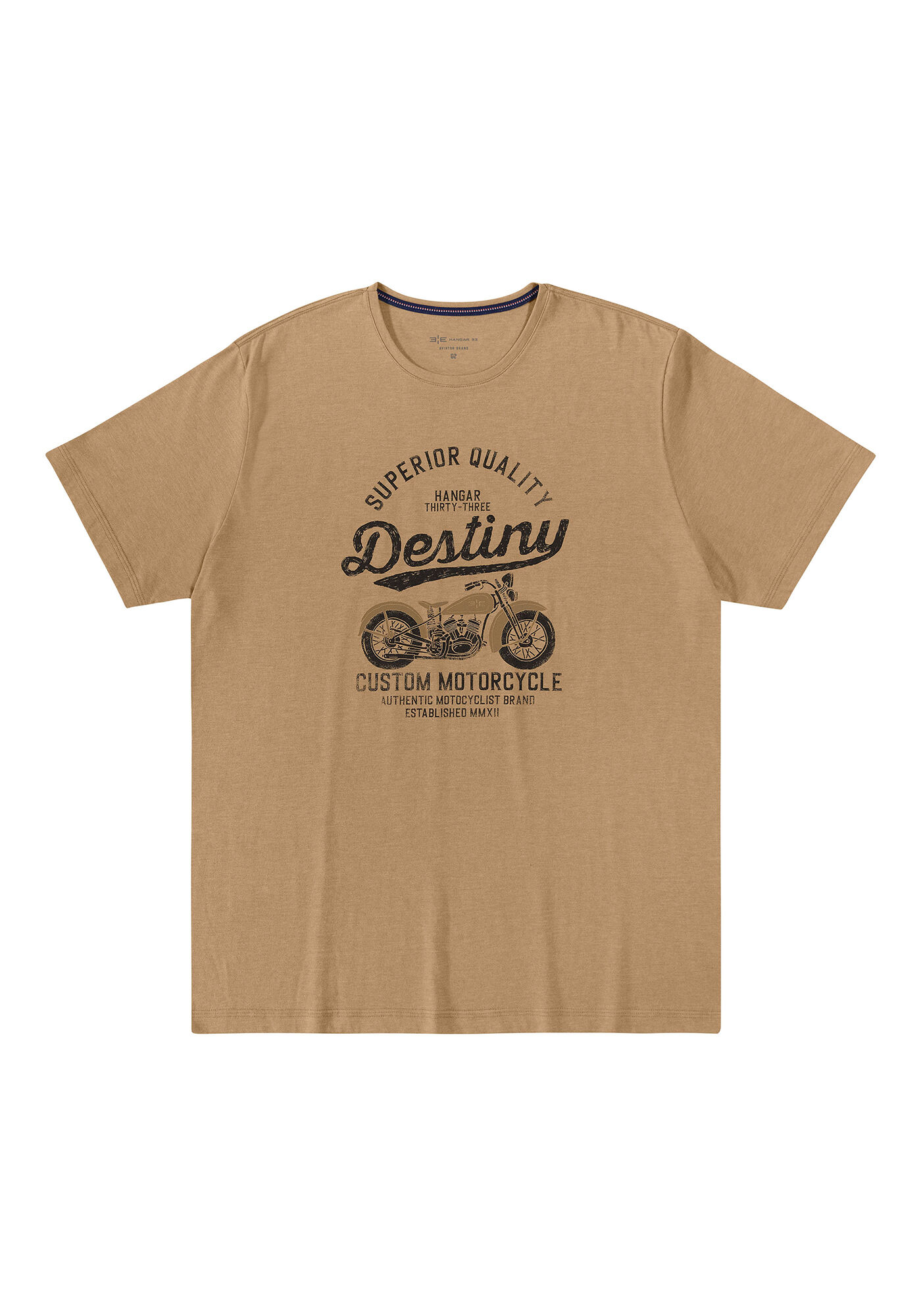 Camiseta Big Tall Estampada, MARROM TILE, large.