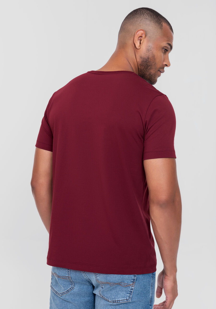 Camiseta Masculina em Algodão Pima, BORDO WITCH. Camiseta Masculina em Algodão Pima, BORDO WITCH, large.
