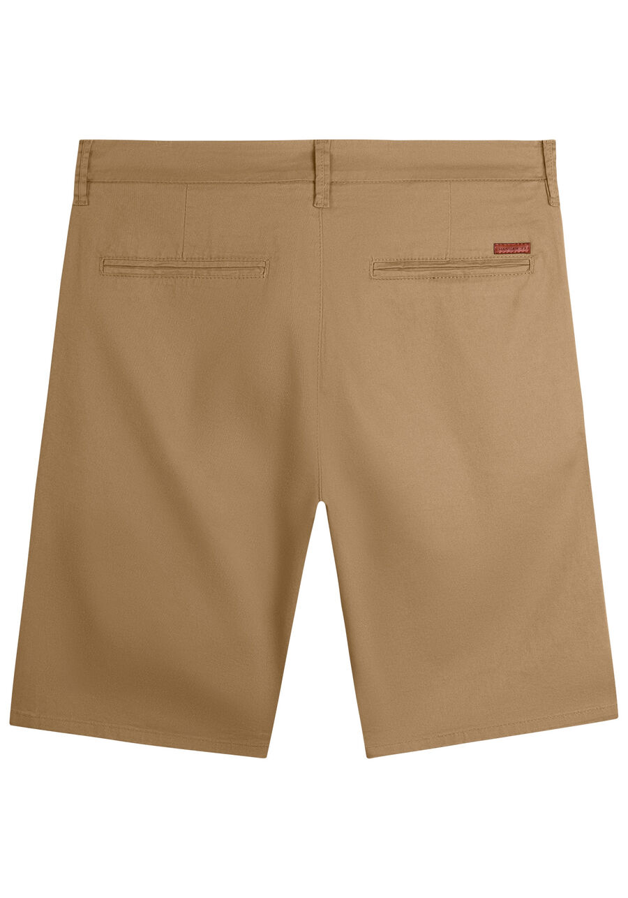 Bermuda Jogger Chino Masculina Em Sarja Amaciada, CAQUI RAIZ. Bermuda Jogger Chino Masculina Em Sarja Amaciada, CAQUI RAIZ, large.