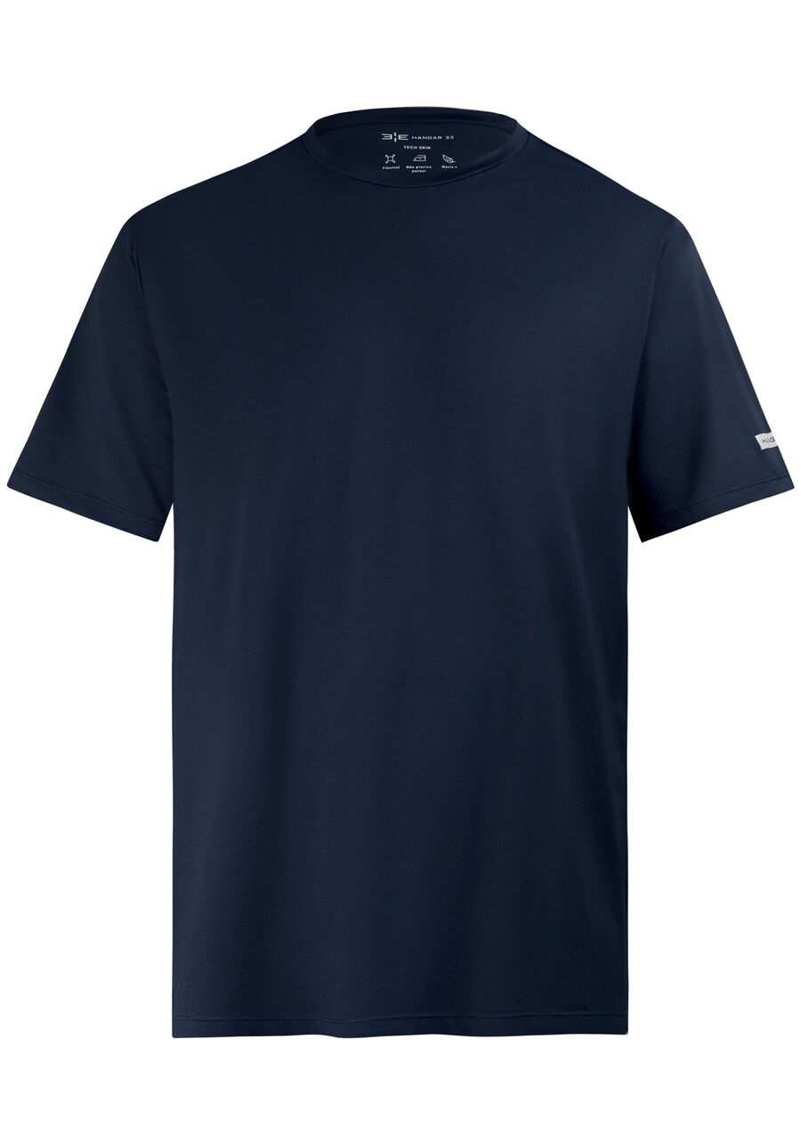 Camiseta Masculina De Mangas Curtas Em Malha De Poliamida, MARINHO. Camiseta Masculina De Mangas Curtas Em Malha De Poliamida, MARINHO, large.