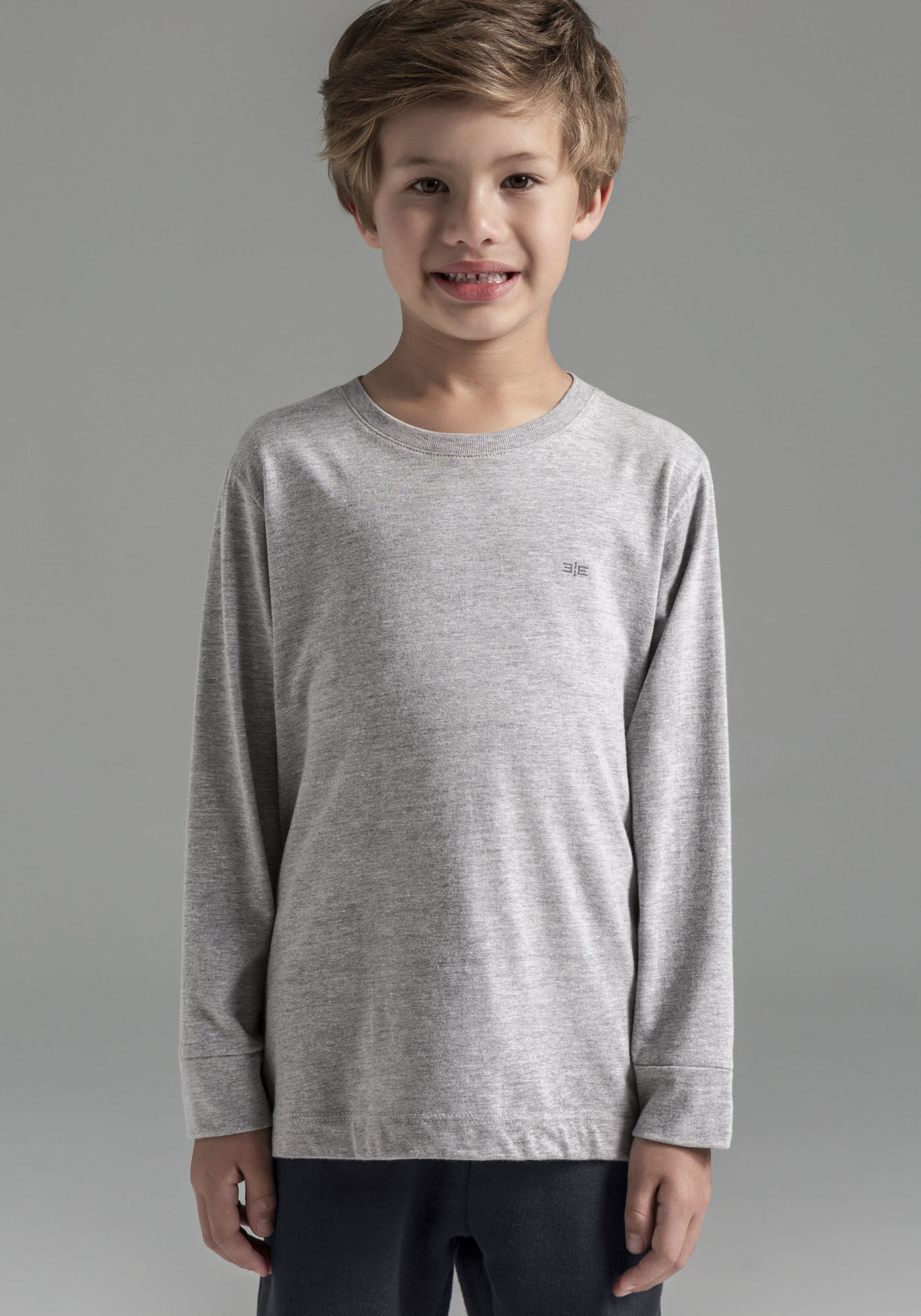 Camiseta Manga Longa Infantil Tal Pai Tal Filho, MESCLA MEDIO, large.