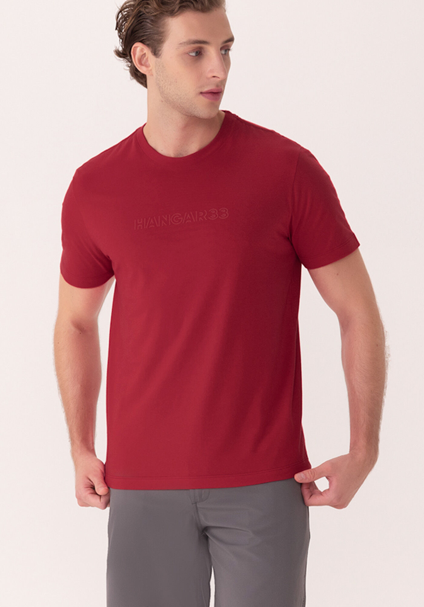 Camiseta Com Estampa Localizada Em Meia Malha De Algod&atilde;o, VERMELHO NATTY, large.