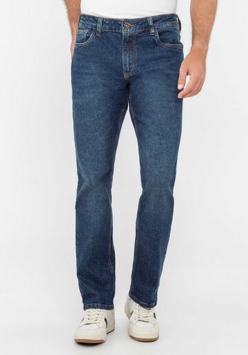 Calça Jeans Masculina Reta com Elastano, JEANS, large.