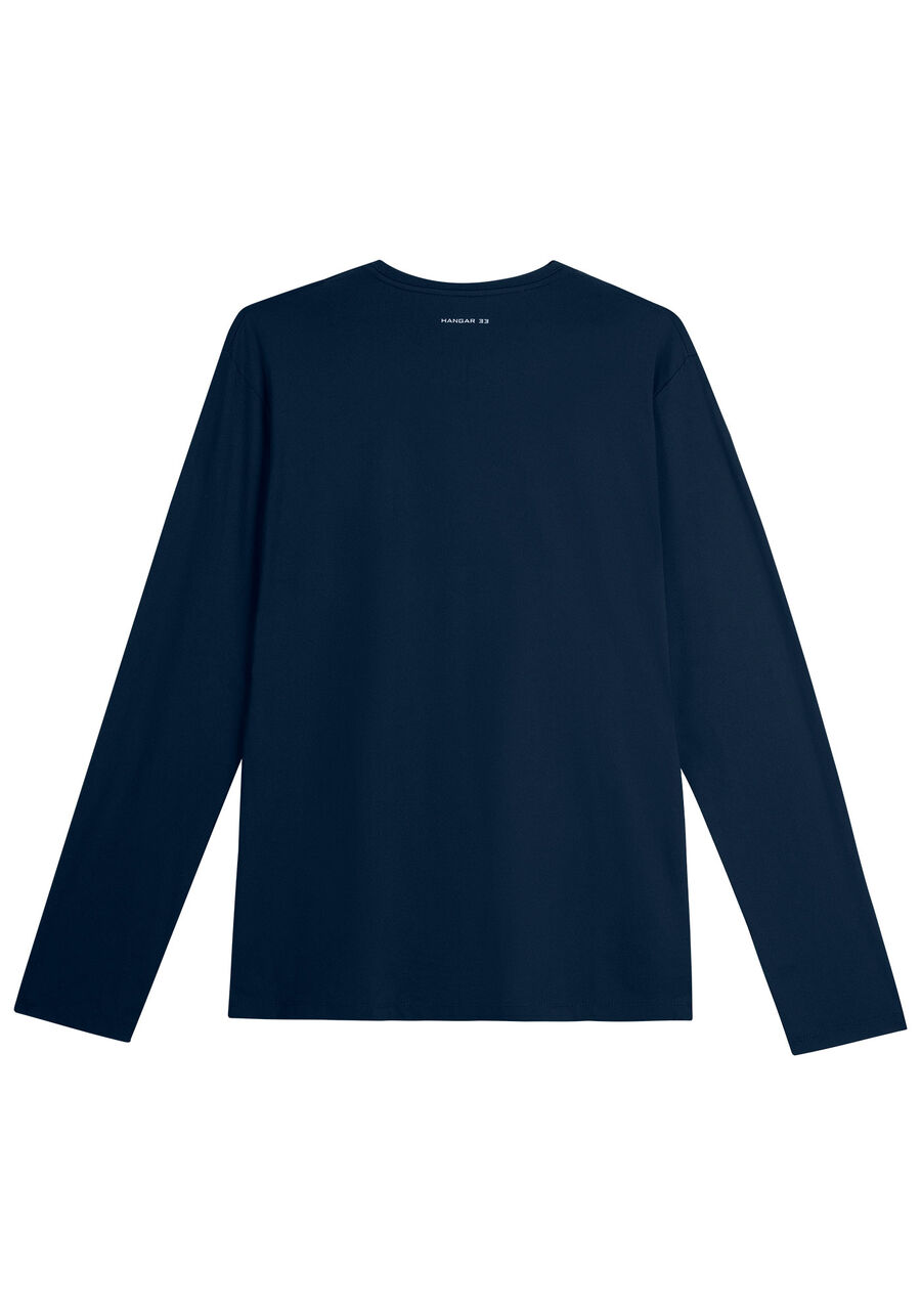 Camiseta De Mangas Longas Masculina Com Proteção Solar, MARINHO ACTION. Camiseta De Mangas Longas Masculina Com Proteção Solar, MARINHO ACTION, large.
