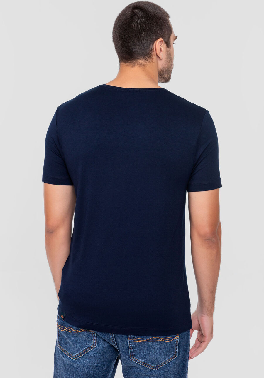 Camiseta Masculina em Malha Viscose Estampada, MARINHO ACTION. Camiseta Masculina em Malha Viscose Estampada, MARINHO ACTION, large.