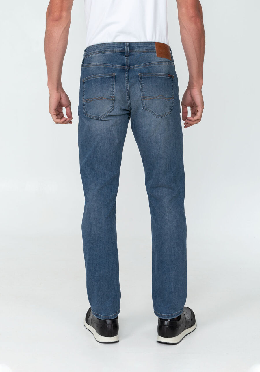 Calça Jeans Slim Lavagem Média Não Laceia, . Calça Jeans Slim Lavagem Média Não Laceia, , large.