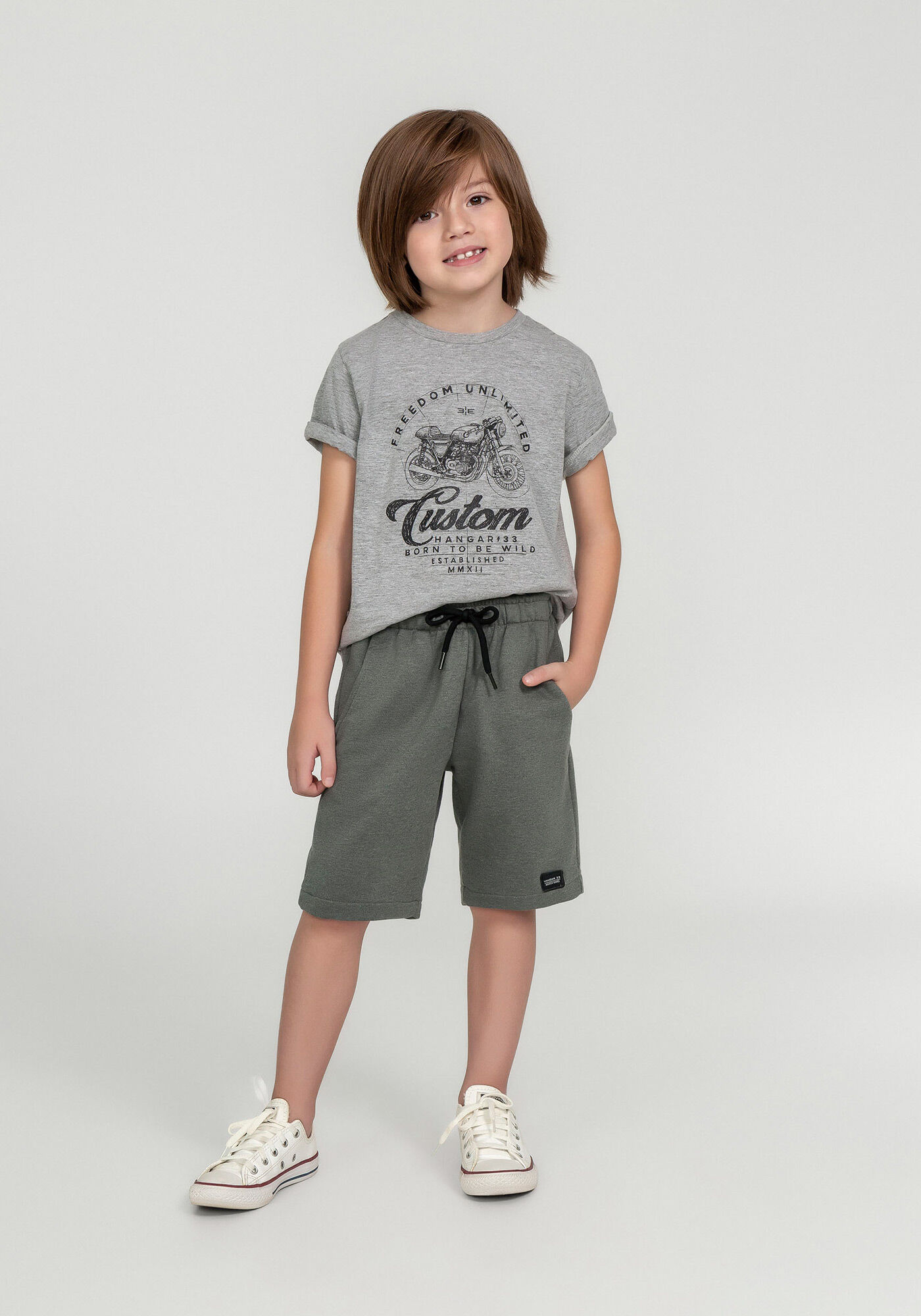 Bermuda Moletom Tal Pai Tal Filho Infantil, , large.