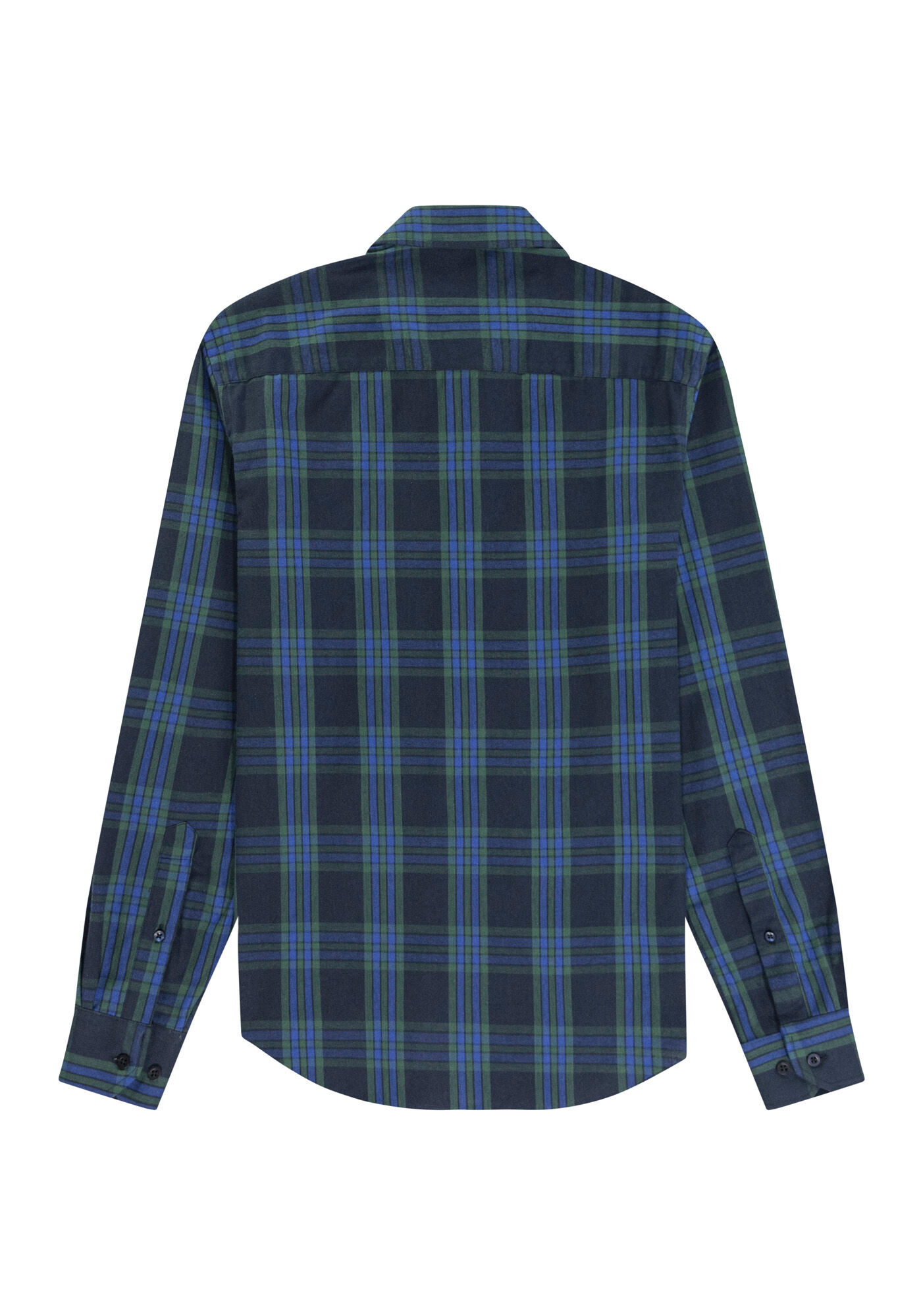 Camisa Masculina Slim Fit em Flanela Leve Xadrez, MARINHO IMPERIO, large.