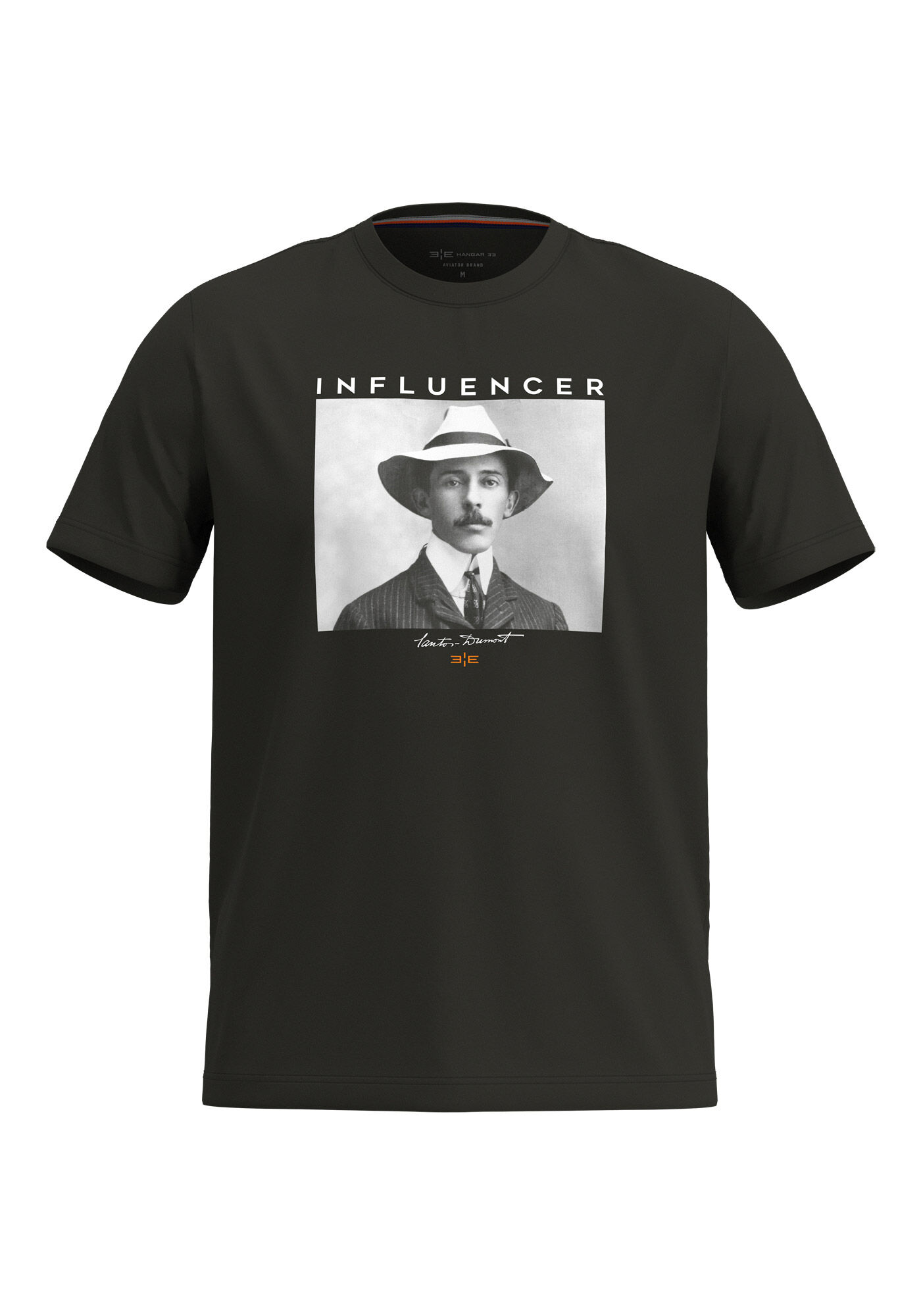 Camiseta Com Estampa Localizada Em Meia Malha De Algod&atilde;o, PRETO, large.