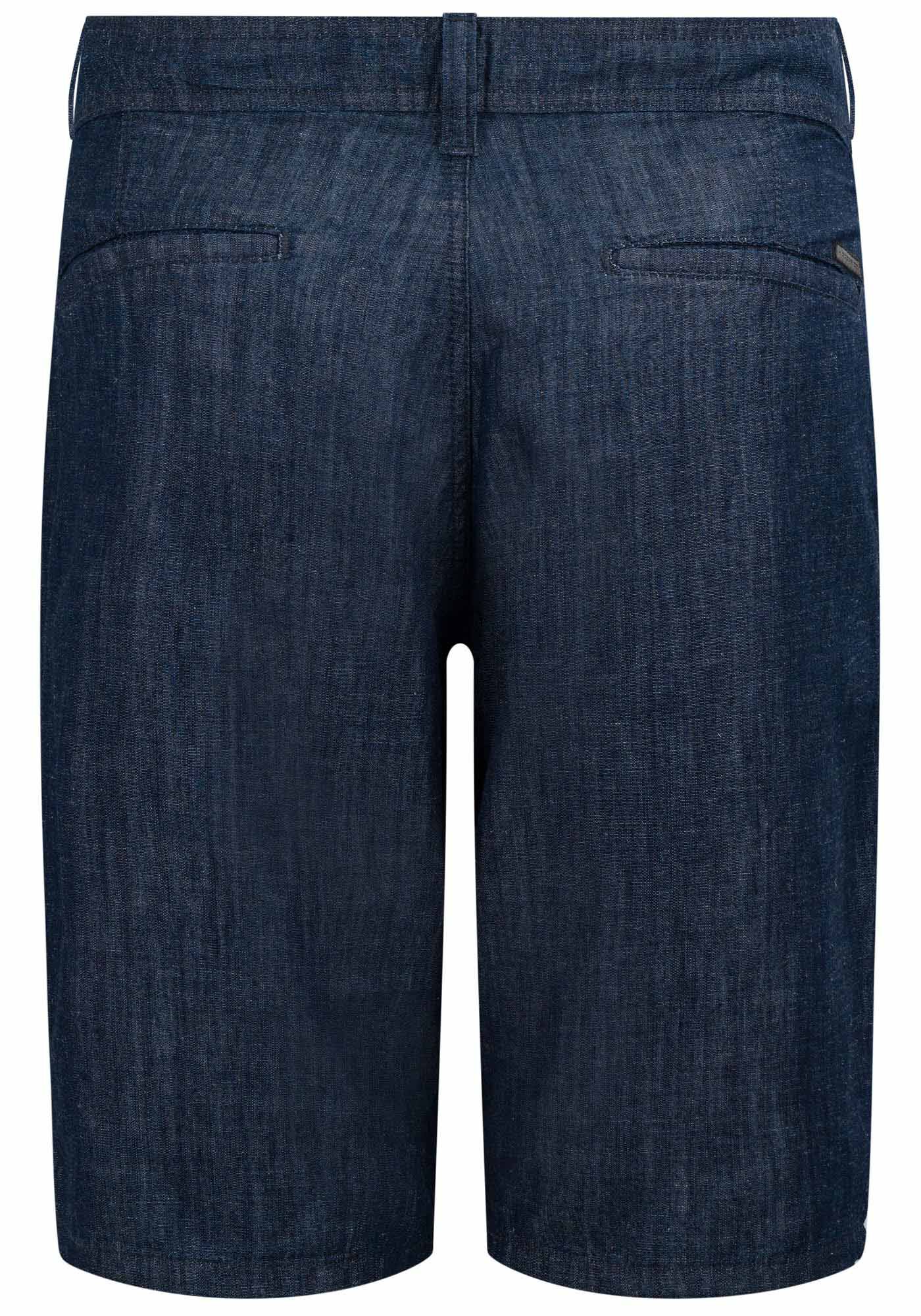Bermuda Reta Radial Masculina Em Jeans Amaciado Com Linho, JEANS, large.