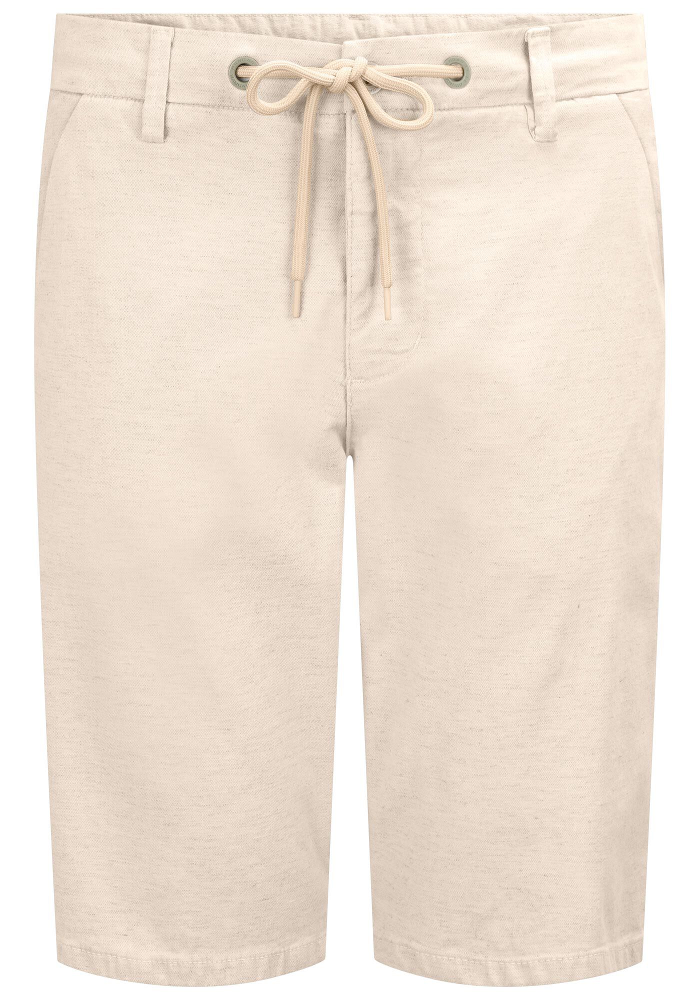 Bermuda Reta Radial Masculina Com Bolsos E Cadar&ccedil;o No C&oacute;s, BEGE MARFIM, large.