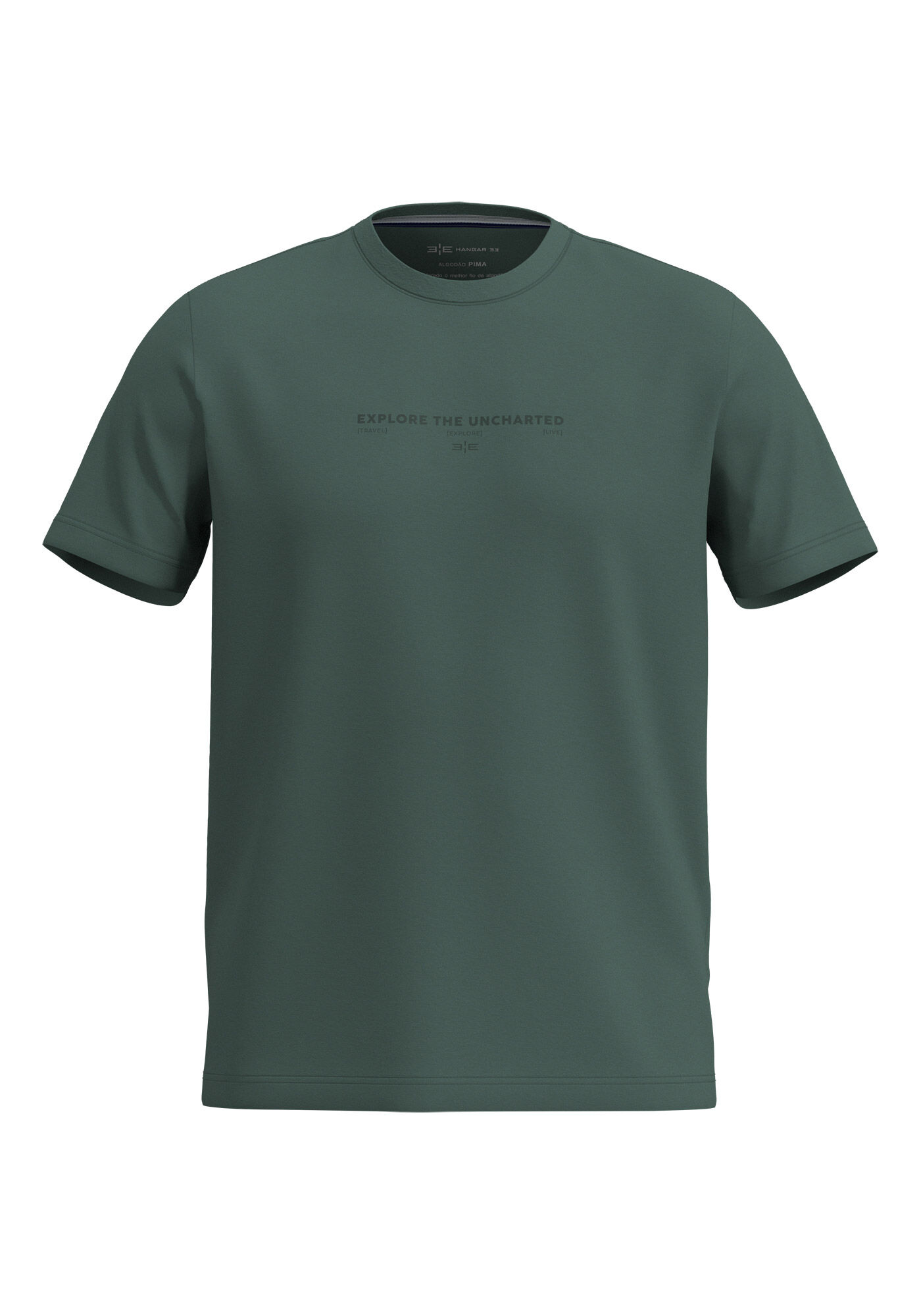 Camiseta Com Estampa Localizada Em Malha Pima, VERDE LIVE, large.