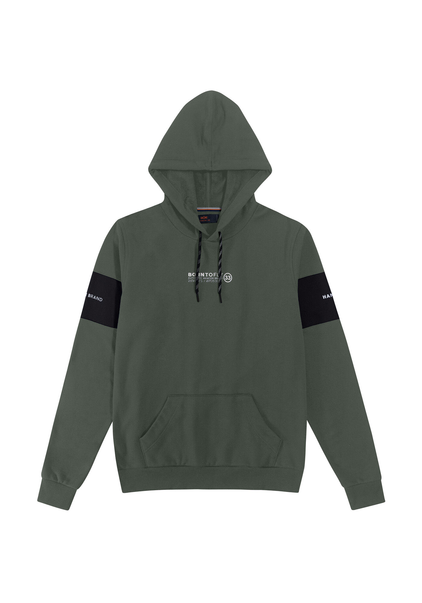 Blus&atilde;o em Moletom com Recorte Mangas Juvenil, VERDE FURIA, large.