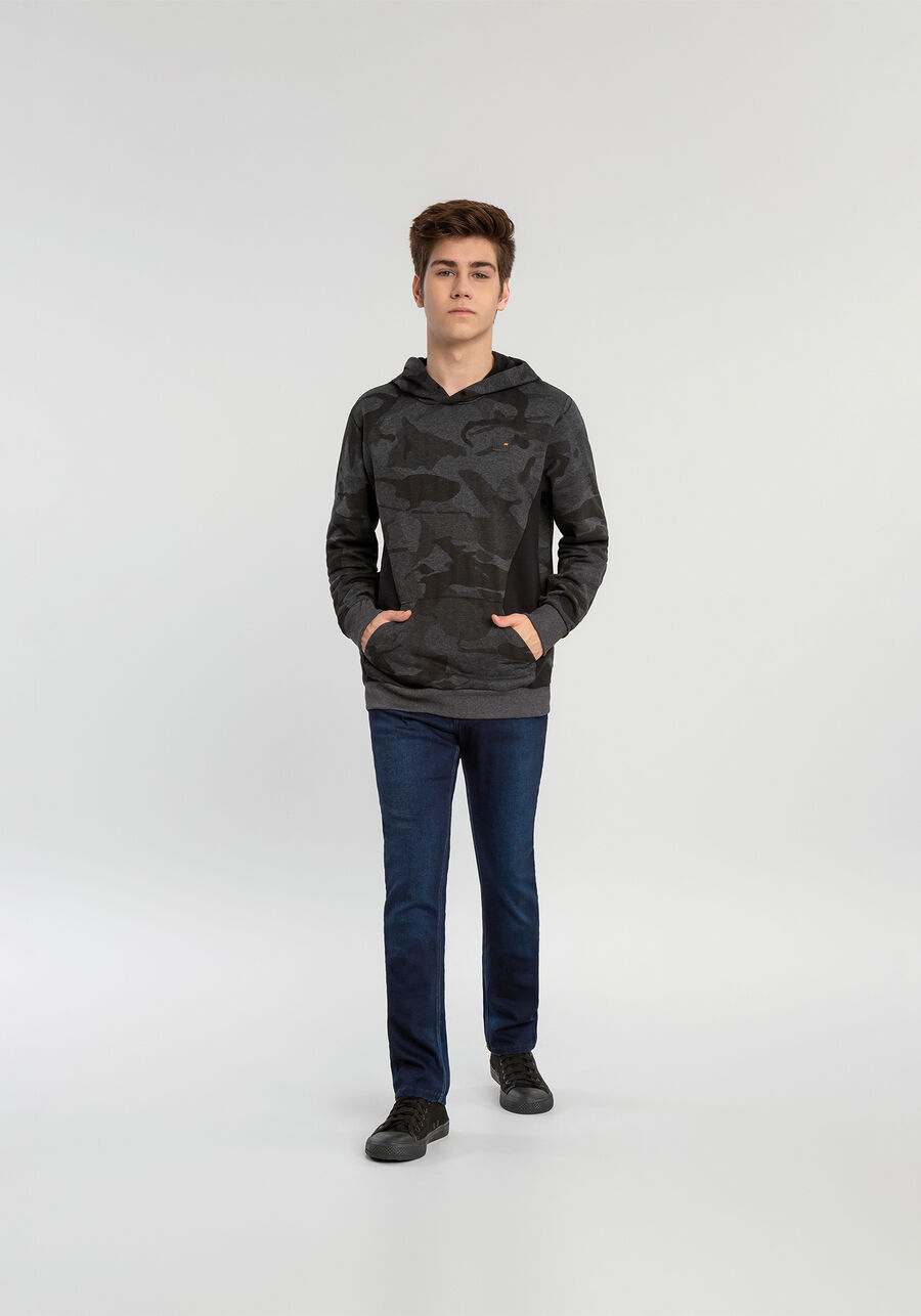 Calça Jeans Slim Turbofan, JEANS ESCURO. Calça Jeans Slim Turbofan, JEANS ESCURO, large.