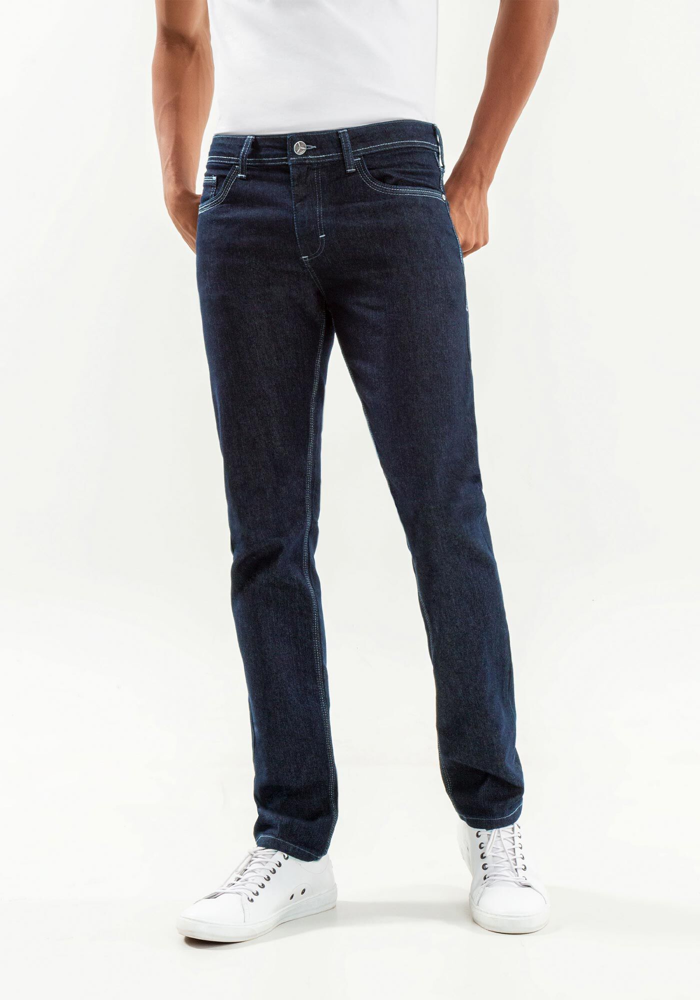 Cal&ccedil;a masculina Slim Turbofan, JEANS ESCURO, large.