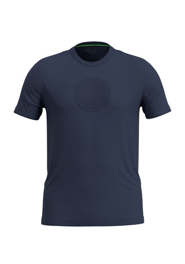 Camiseta De Mangas Curtas Com Estampa Em Malha Modal, MARINHO ACTION. Camiseta De Mangas Curtas Com Estampa Em Malha Modal, MARINHO ACTION, large.