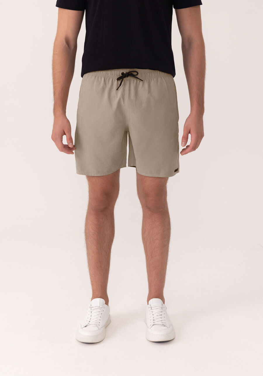 Shorts Com Cós Elástico E Bolsos, BEGE FUSION. Shorts Com Cós Elástico E Bolsos, BEGE FUSION, large.