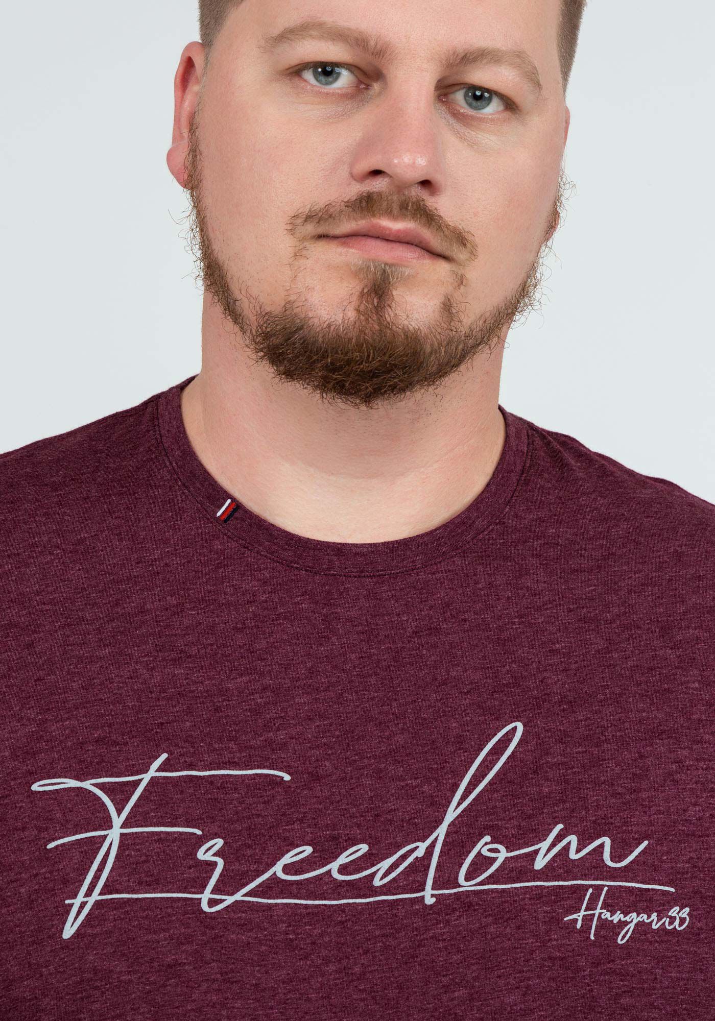 Camiseta Big & Tall em Malha com Estampa Lettering, BORDO WITCH, large.