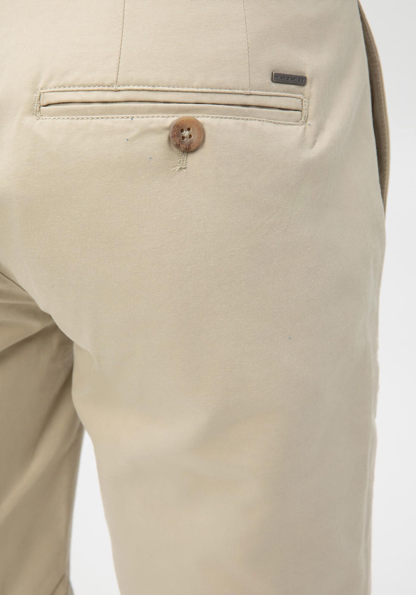 Bermuda Com Bolsos Em Tecido Plano, BEGE SYSTEM, large.