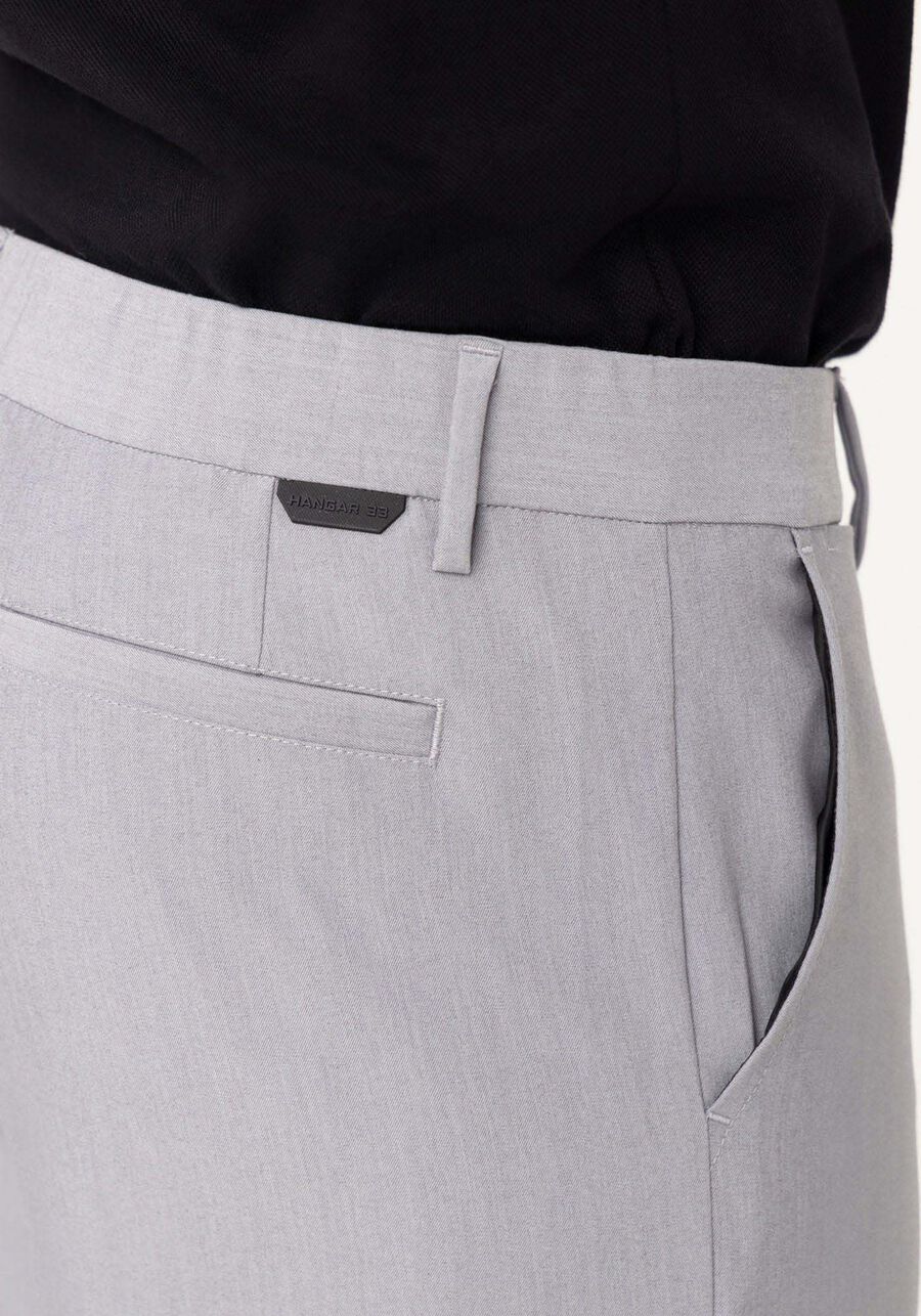 Calça Masculina Com Bolsos E Passantes, MESCLA MEDIO. Calça Masculina Com Bolsos E Passantes, MESCLA MEDIO, large.