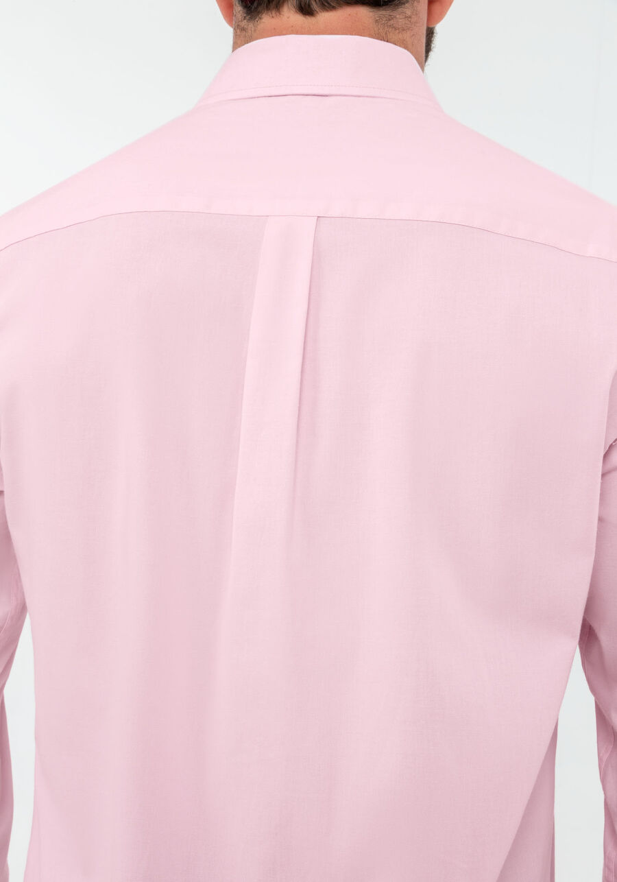 Camisa Masculina Manga Longa Comfort, ROSA. Camisa Masculina Manga Longa Comfort, ROSA, large.