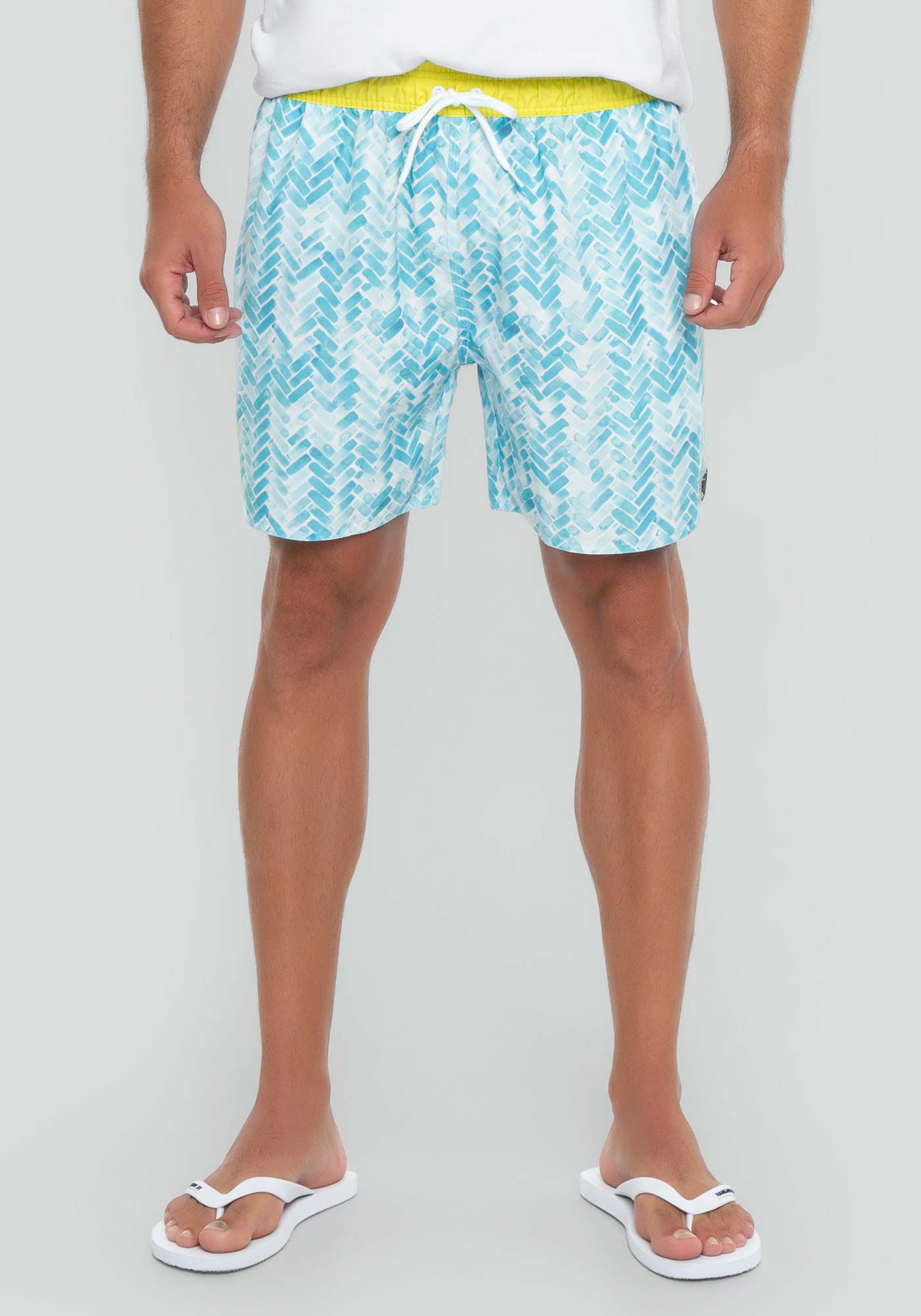 Shorts Masculino Estampado com Detalhe Cos Hangar 33