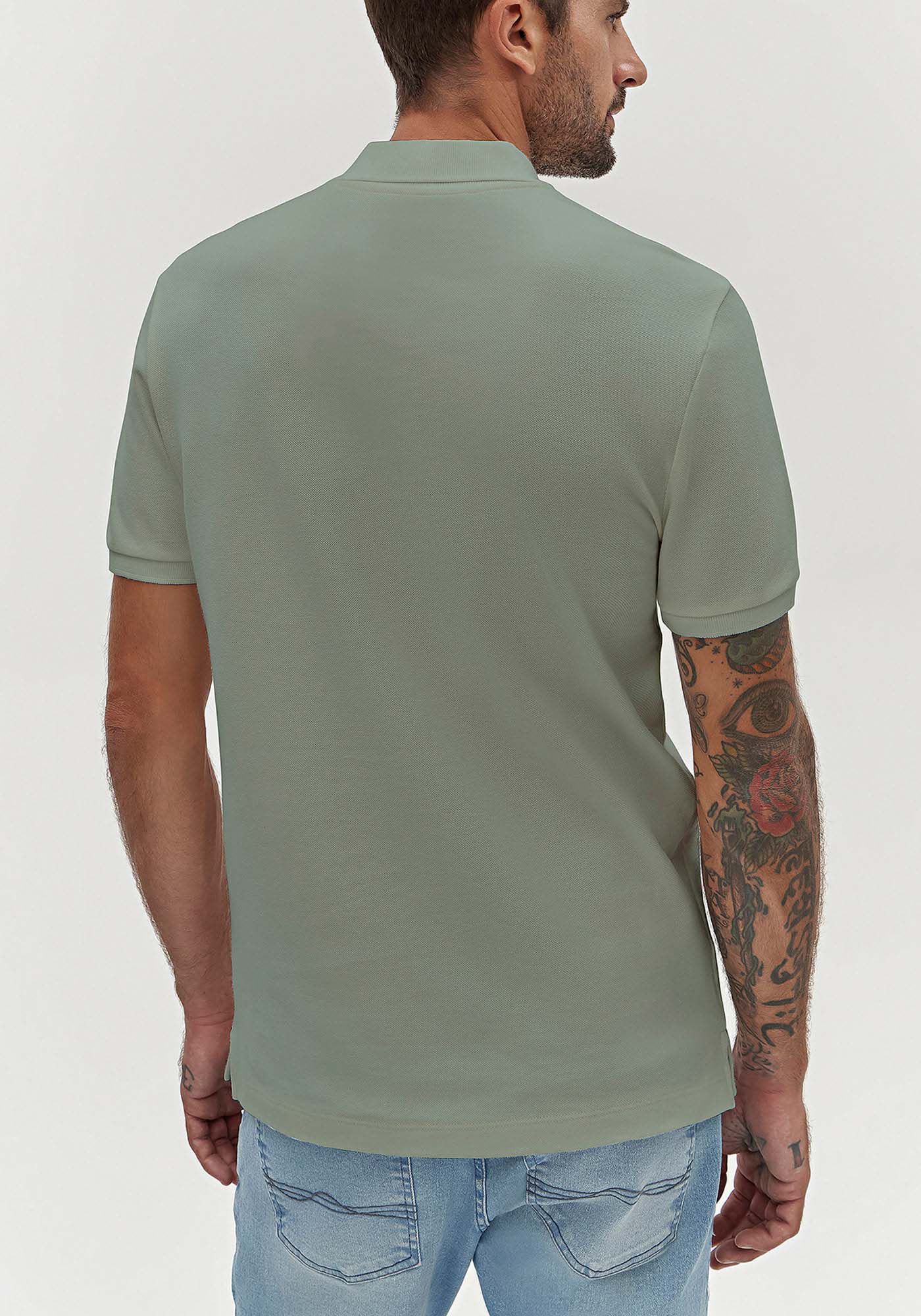 Camisa Polo De Mangas Curtas Colors Em Malha Mercerizada, VERDE CHIARO, large.