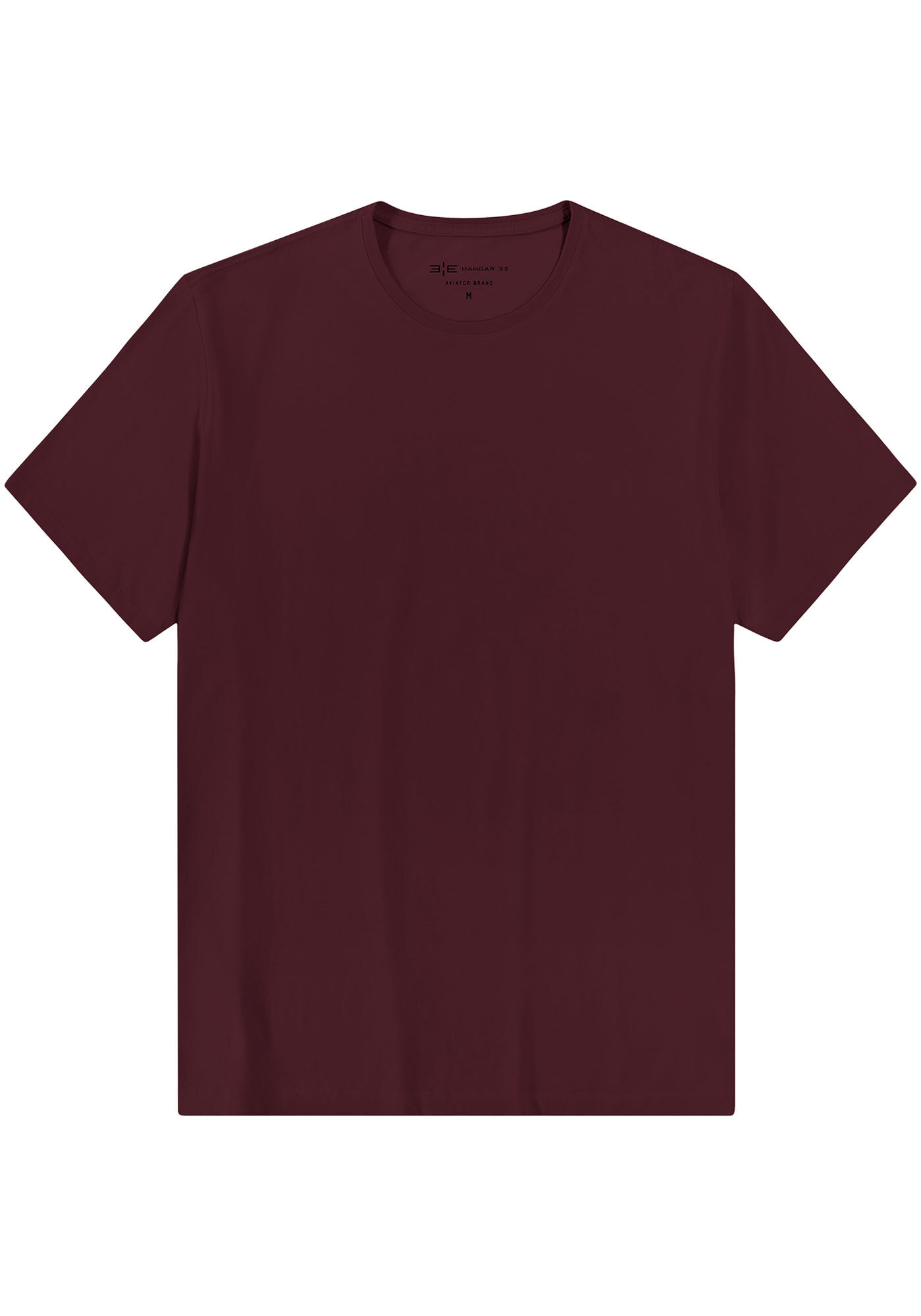 Camiseta Masculina em Malha Cl&aacute;ssica Big & Tall, 3565 BORDO, large.