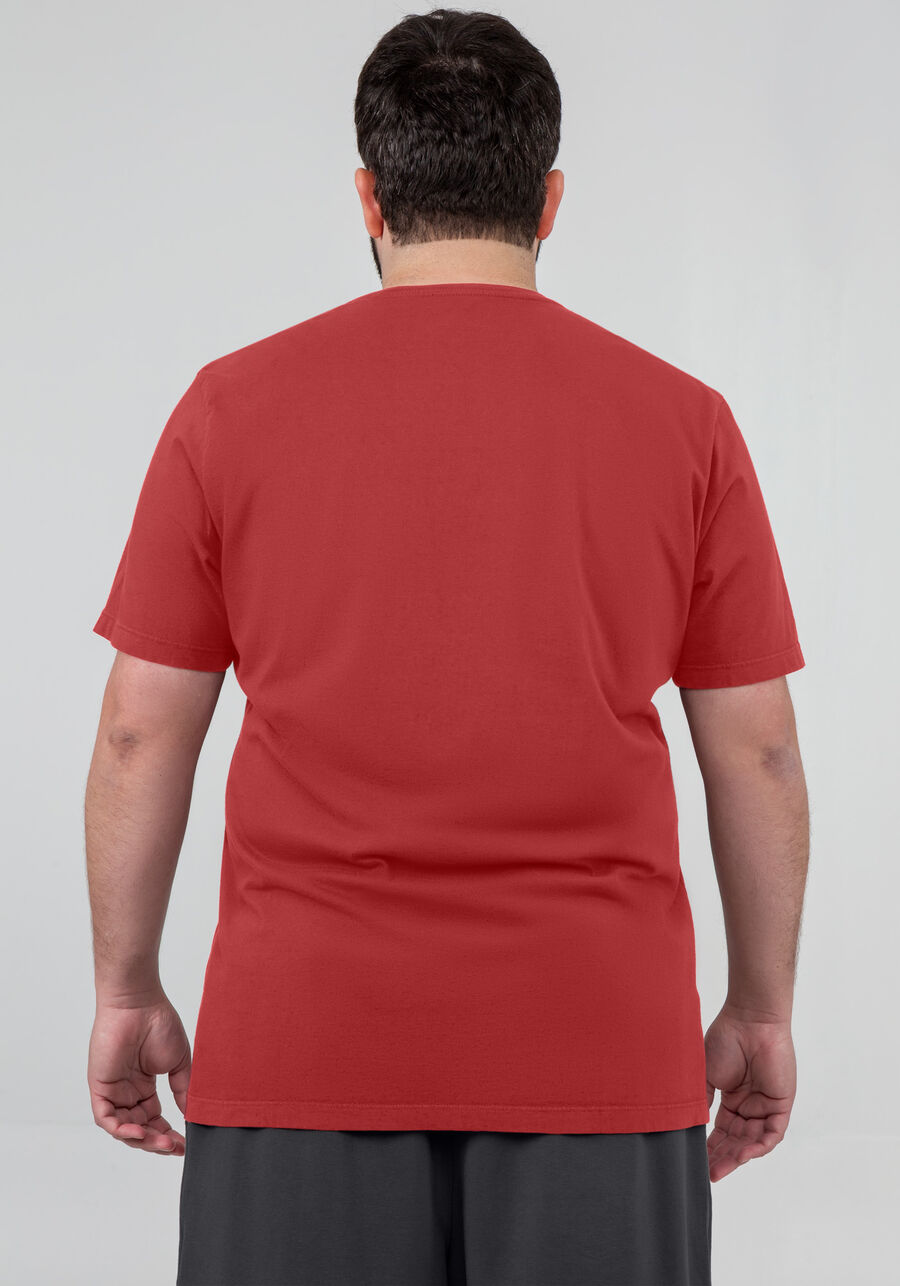 Camiseta Masculina em Malha Clássica Big & Tall, 3563 VERM, large.