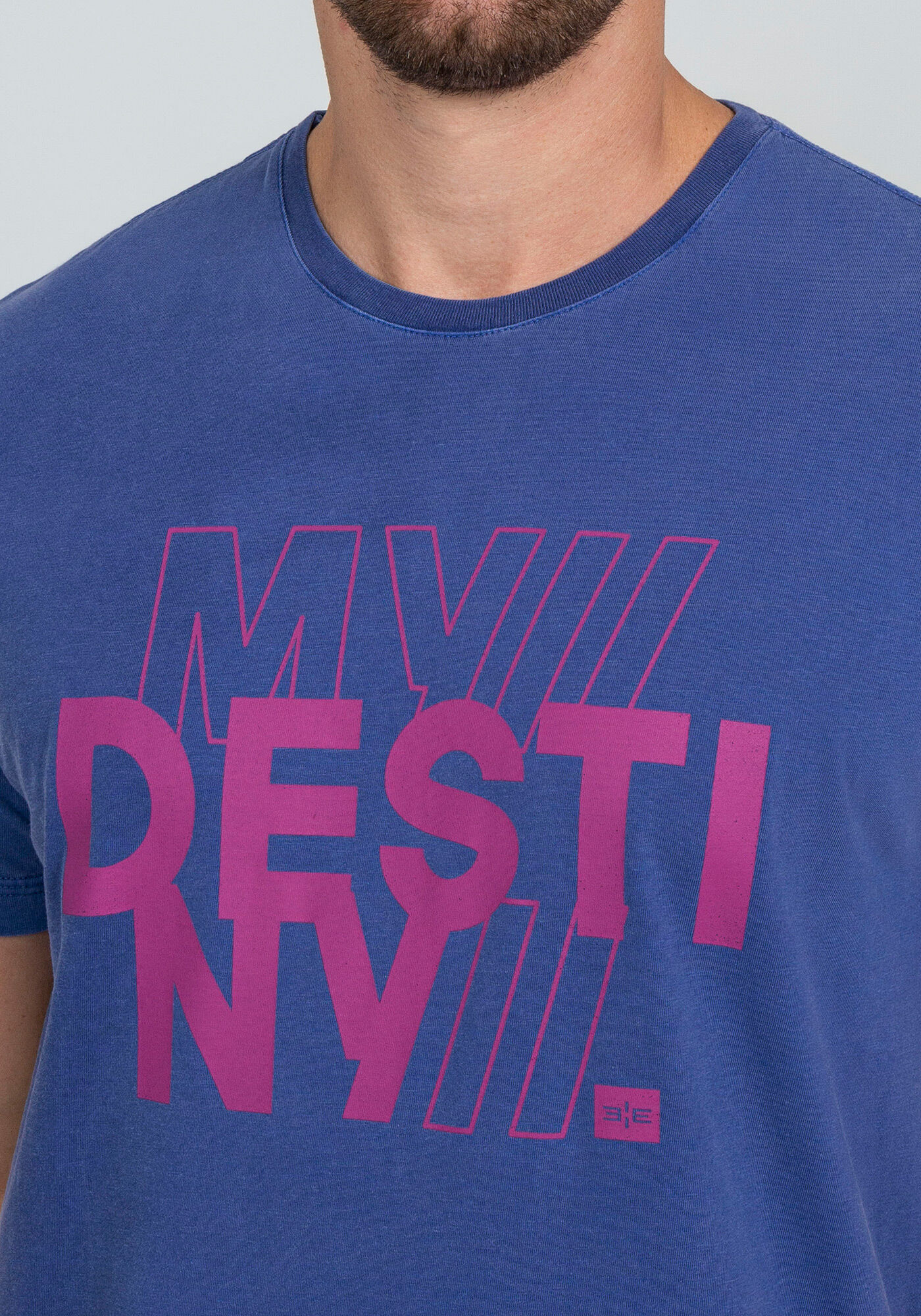 Camiseta em Malha Estampa My Destiny, AZUL BRIZOCA, large.