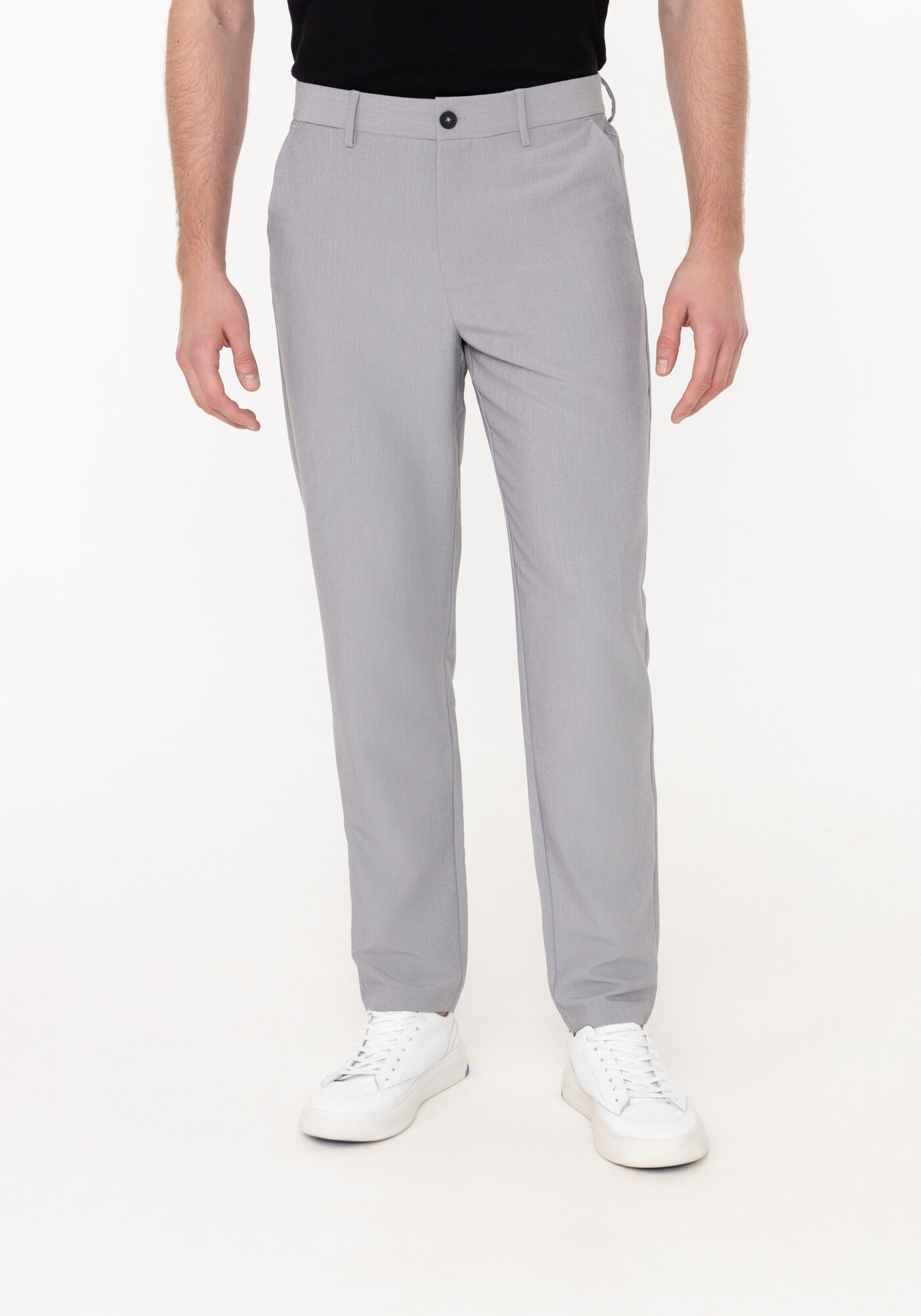 Cal&ccedil;a Masculina Com Bolsos E Passantes, MESCLA MEDIO, large.