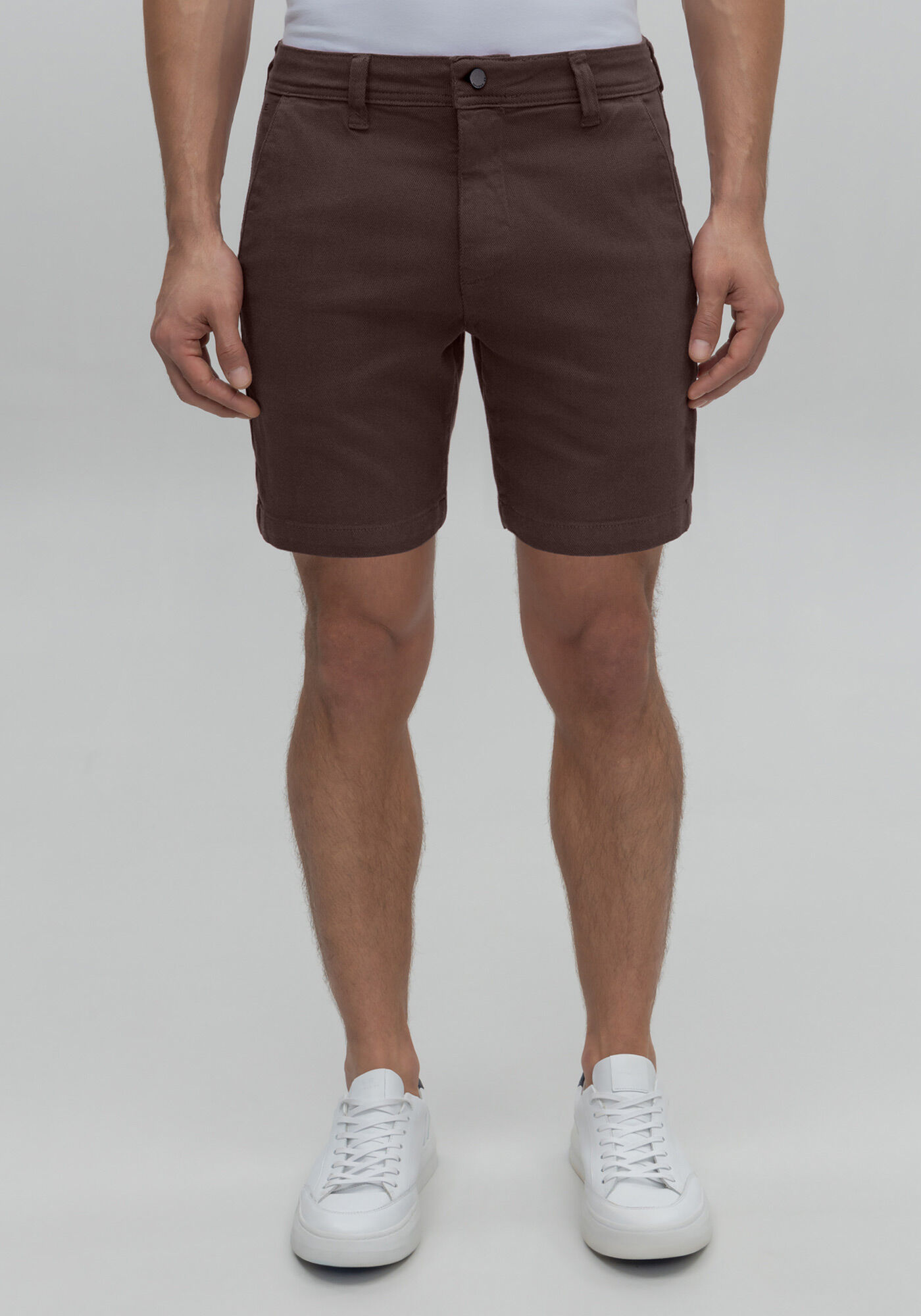 Shorts Sarja Masculino Estilo Ponto Roma, MARROM EGGPLANT, large.