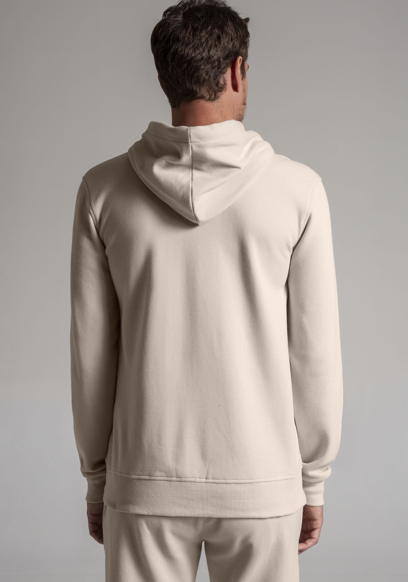 Blus&atilde;o Masculino em Moletom com Bolsos Embutidos, BEGE SYSTEM, large.