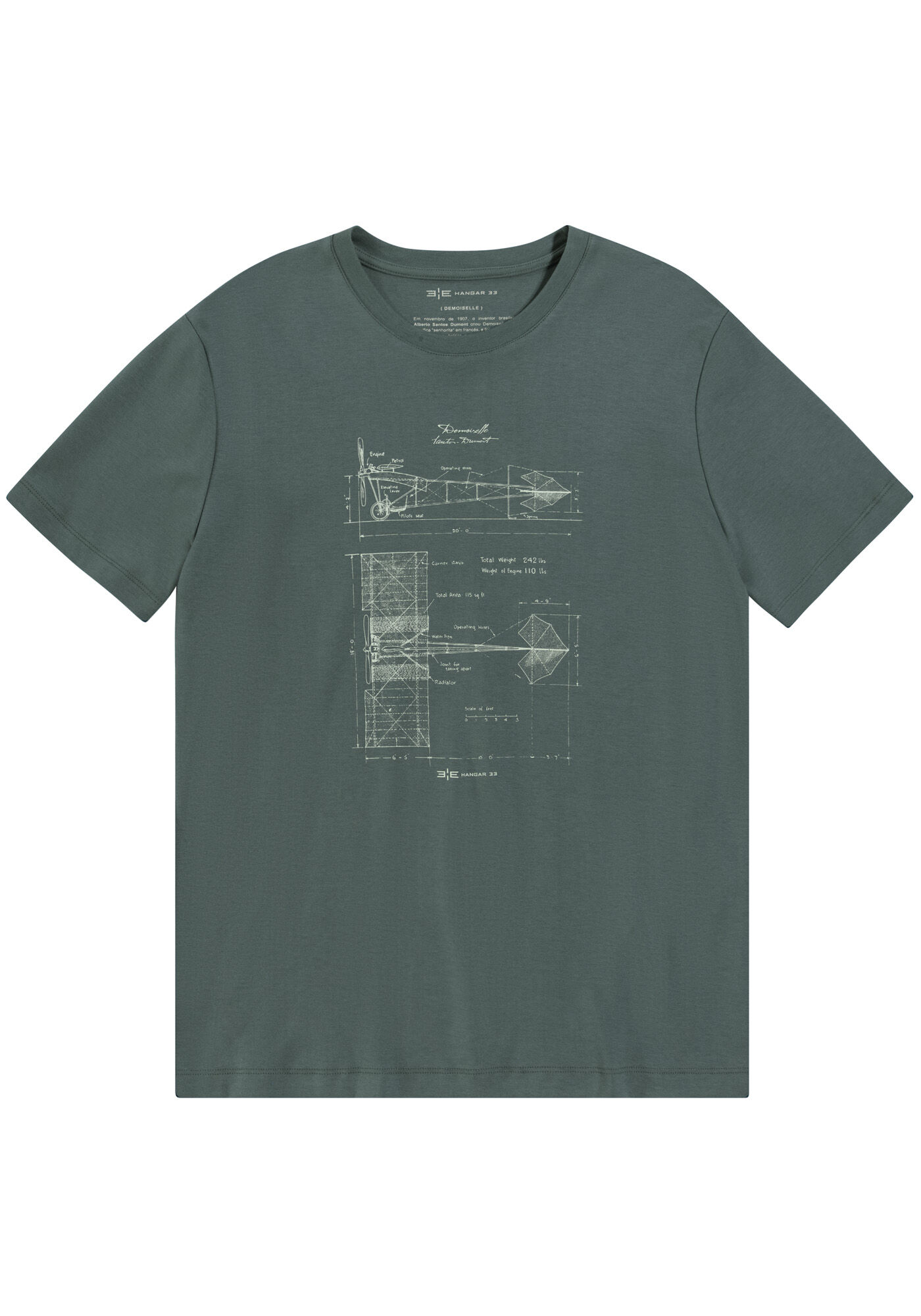 Camiseta Masculina Especial Santos Dumont, VERDE LIVE, large.