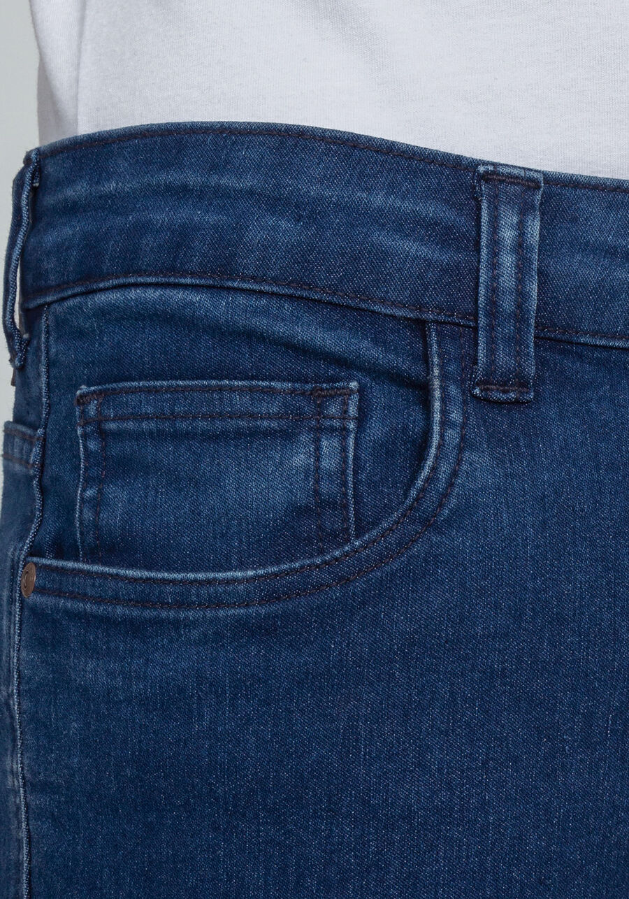 Calça Jeans Reta Antidesgaste, JEANS, large.