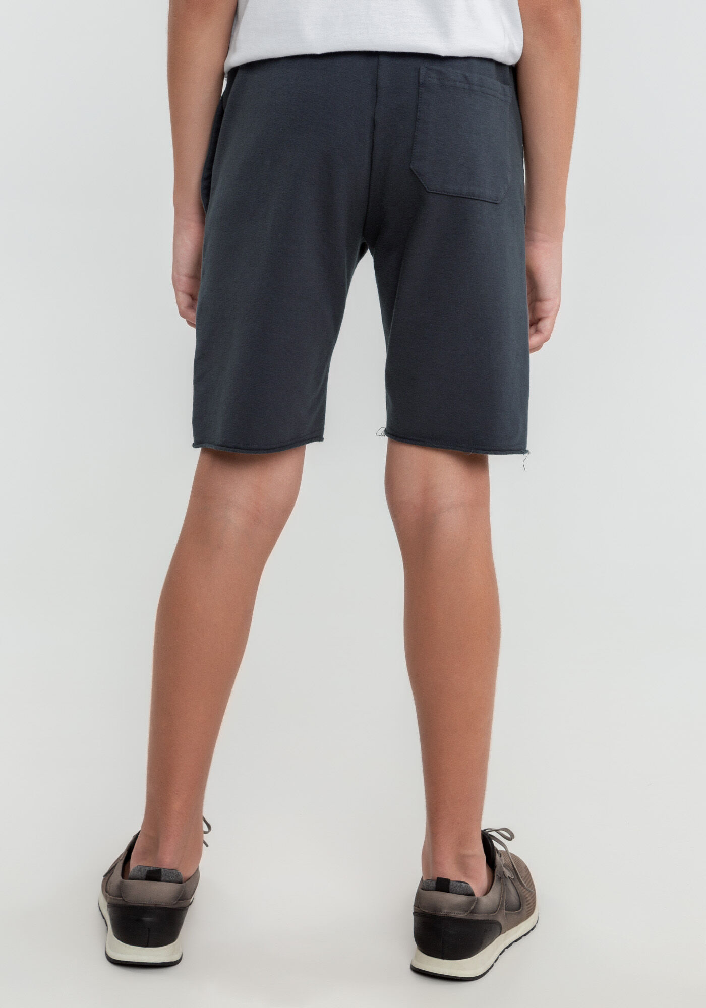 Bermuda Cl&aacute;ssica em Molecotton com Cadar&ccedil;o Juvenil, CINZA CYBER, large.