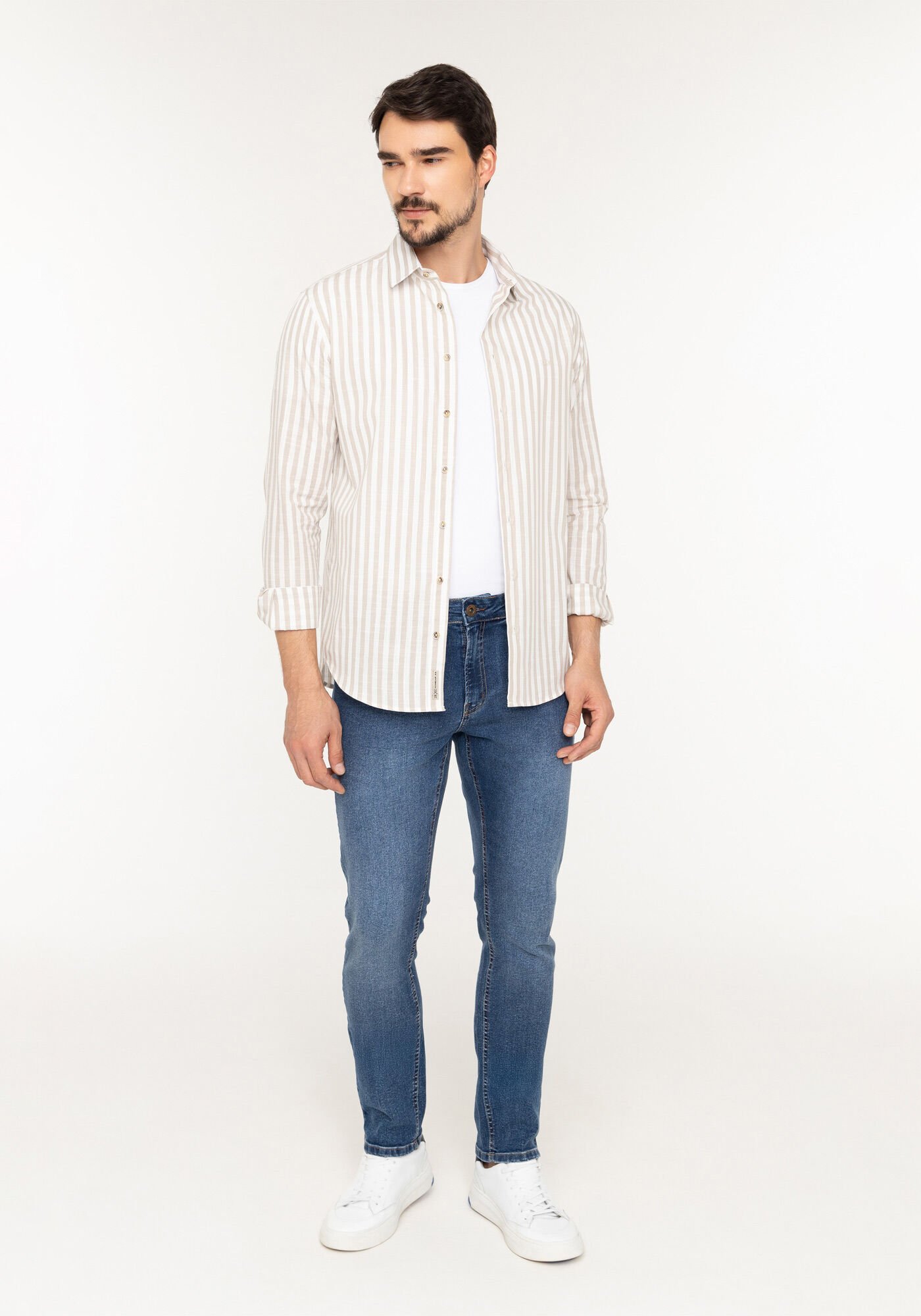 Cal&ccedil;a Jeans Slim Com Elastano E Bolsos Turbofan, JEANS, large.